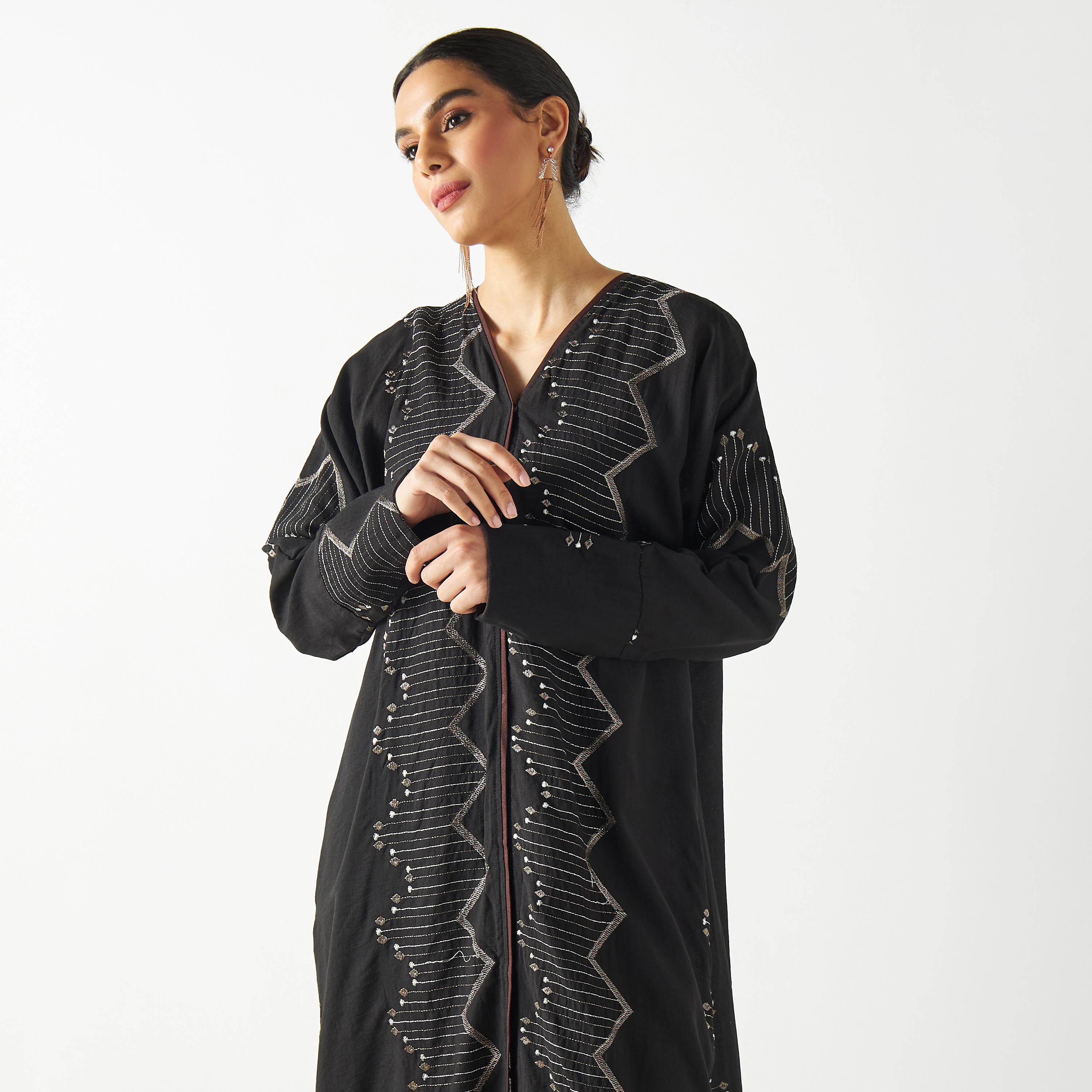 Embroidered Abaya with Hijab-women-arabicclothing-abayas-image-5