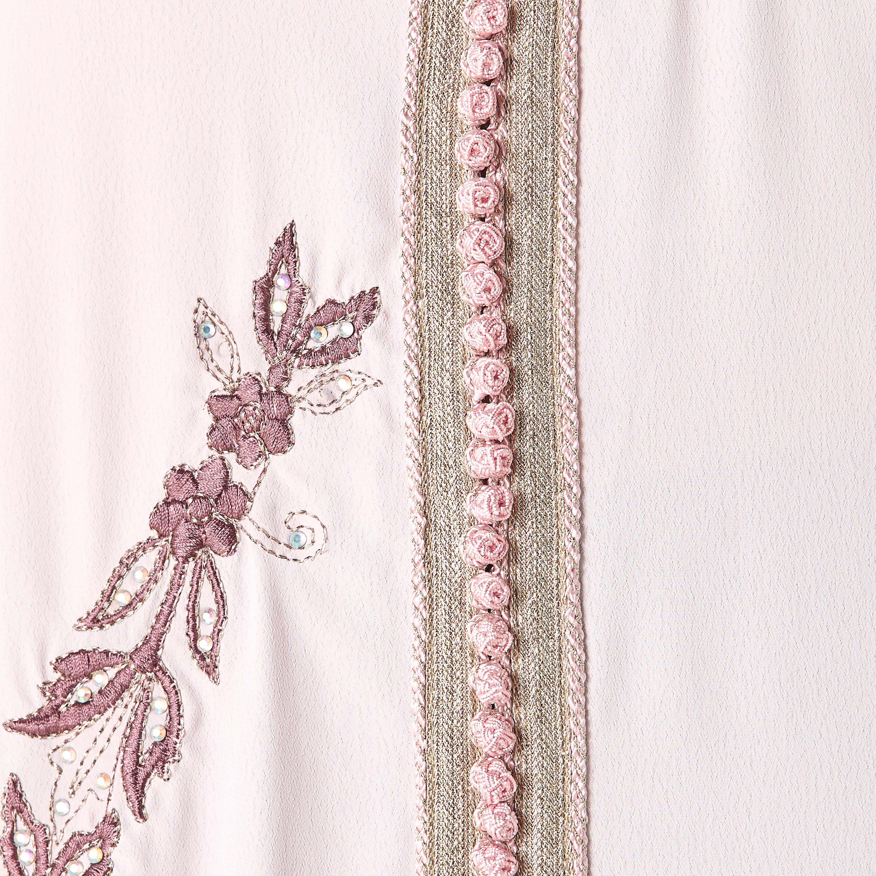 Hadiyath Al Madinah Embroidered Jalabiya with Slit Detail-women-arabicclothing-jalabiyas-image-6
