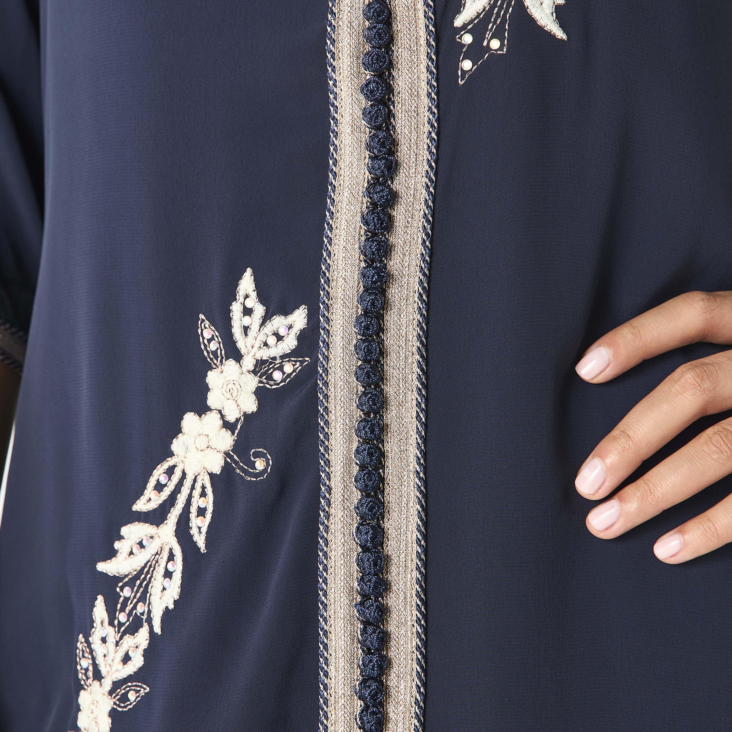 Hadiyath Al Madinah Embroidered Jalabiya with Lace Detail-women-arabicclothing-jalabiyas-image-3