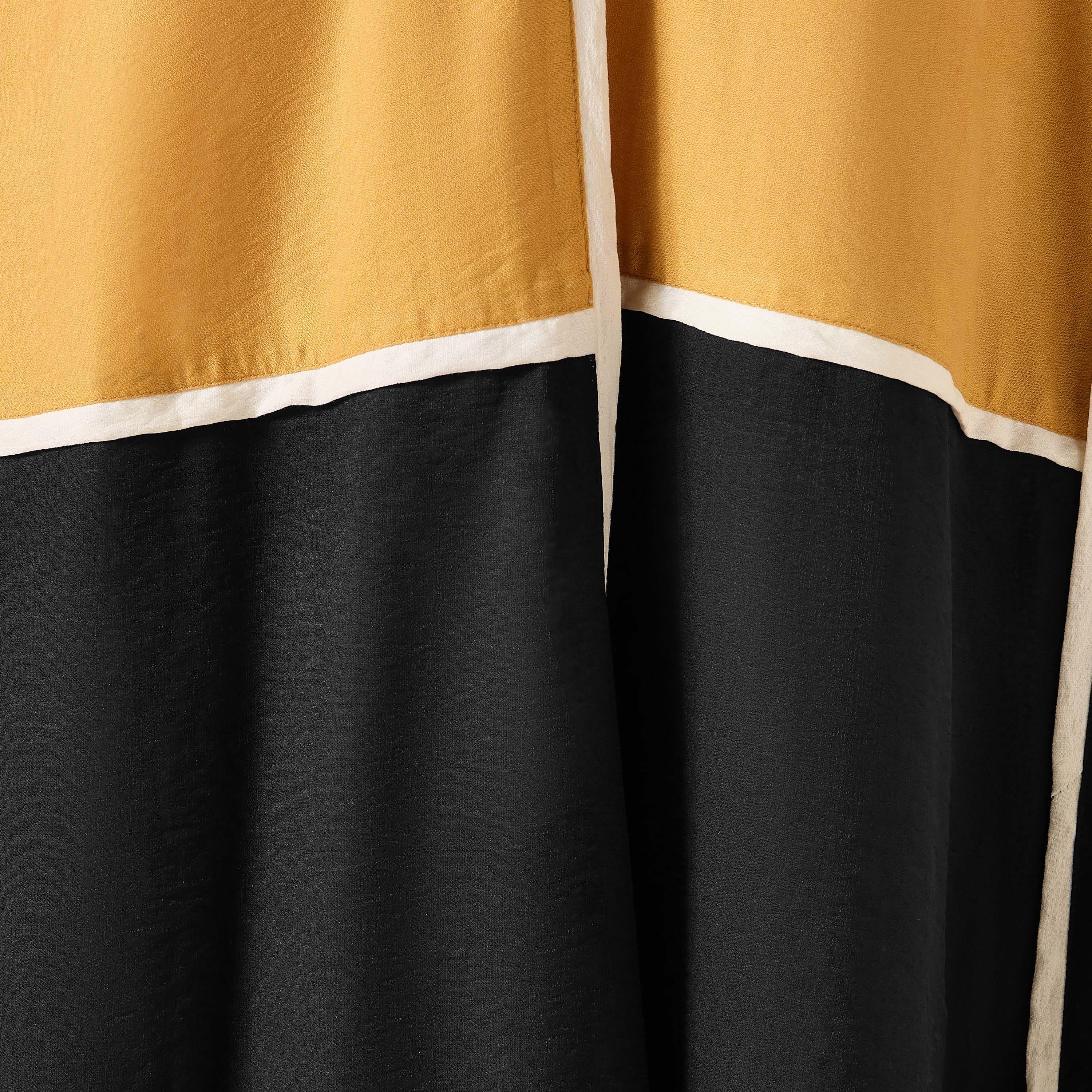 Hadiyath Al Madinah Colourblock Abaya with Contrast Trim-women-arabicclothing-abayas-image-5