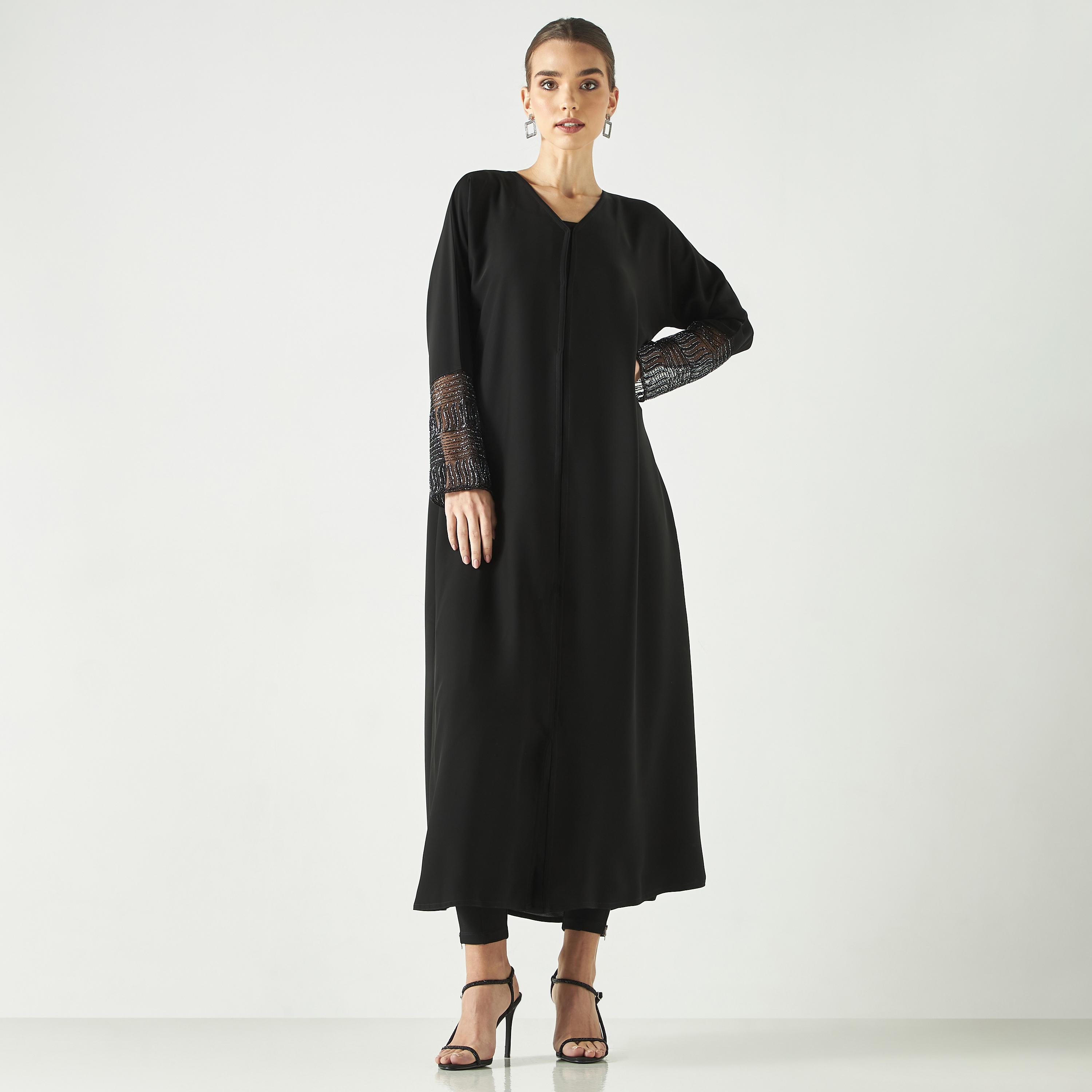 Hadiyath Al Madinah Embellished Abaya-women-arabicclothing-abayas-image-1