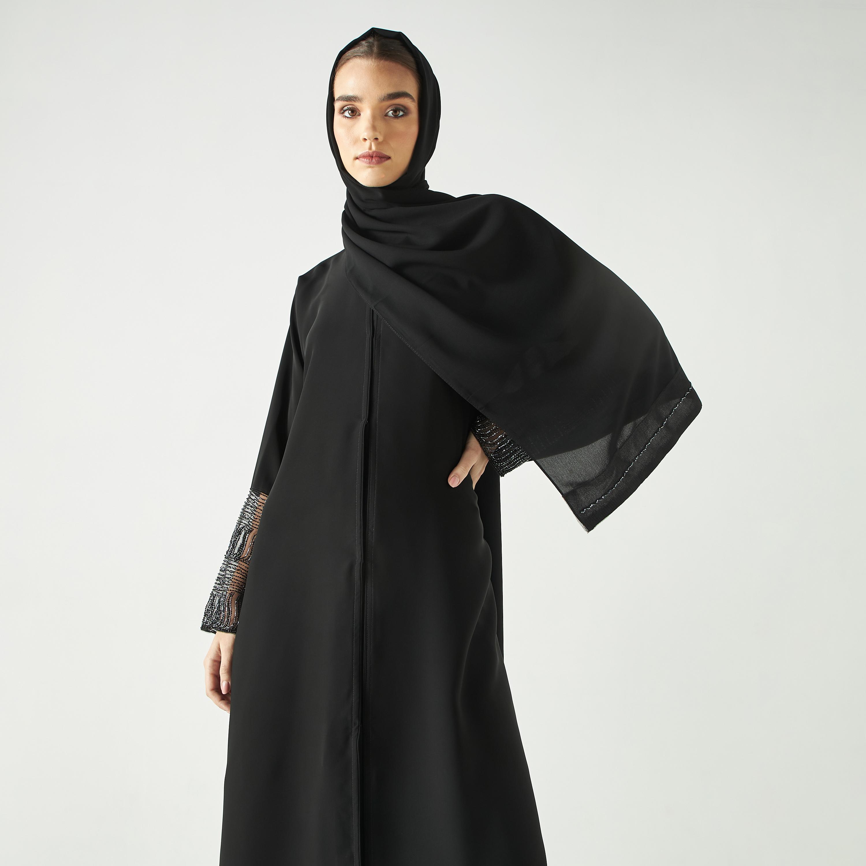 Hadiyath Al Madinah Embellished Abaya-women-arabicclothing-abayas-image-2