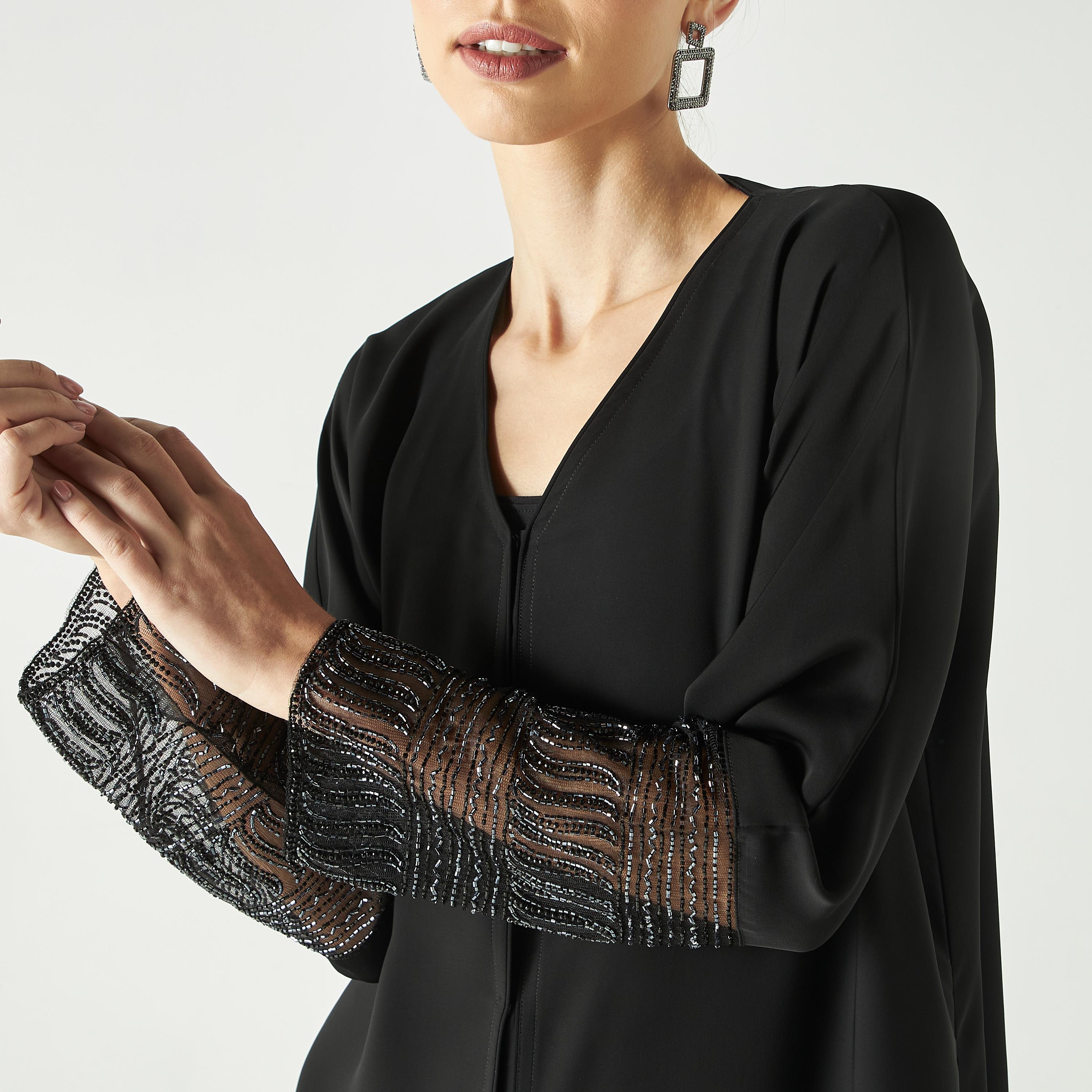 Hadiyath Al Madinah Embellished Abaya-women-arabicclothing-abayas-image-3