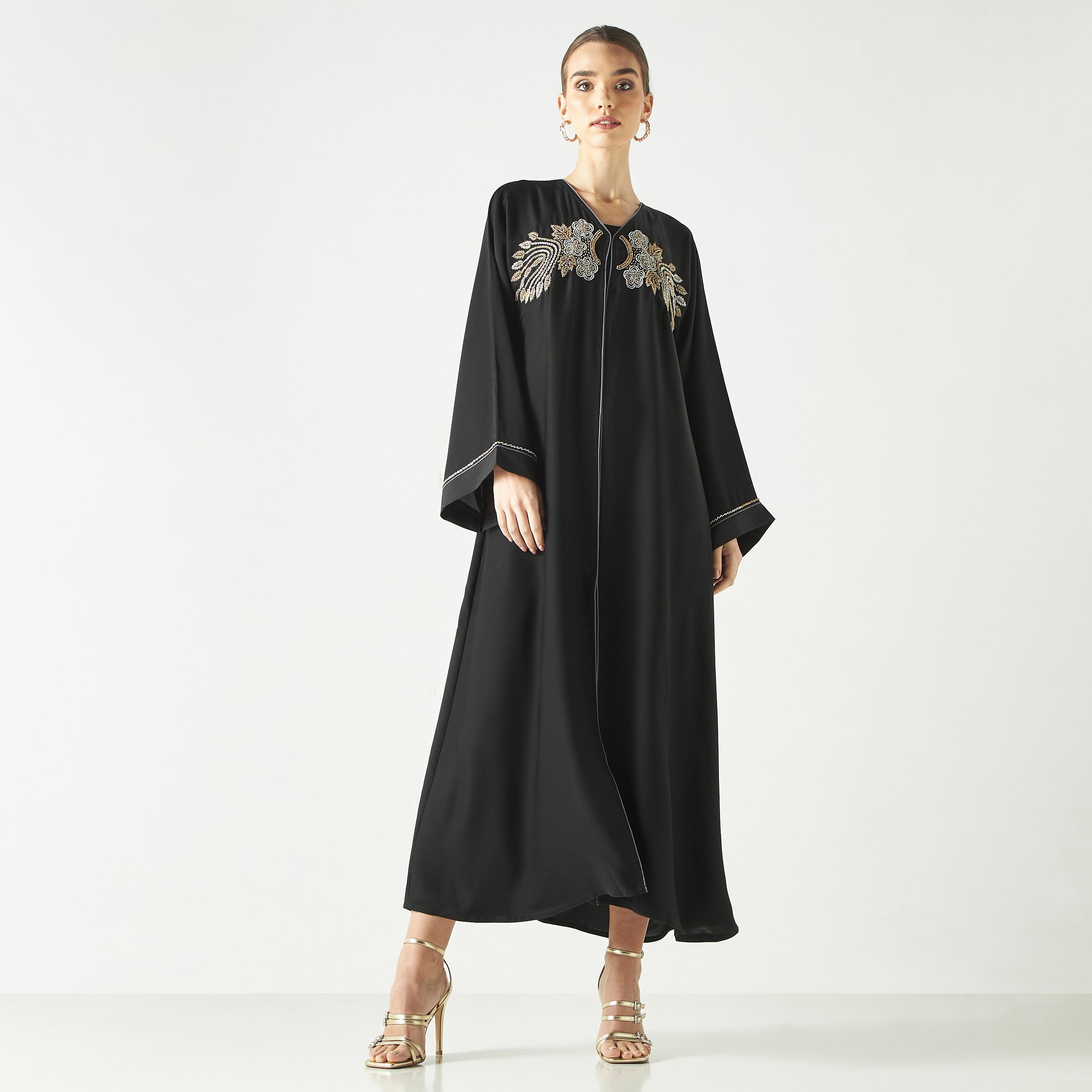 Hadiyath Al Madinah Embellished Abaya-women-arabicclothing-abayas-image-1
