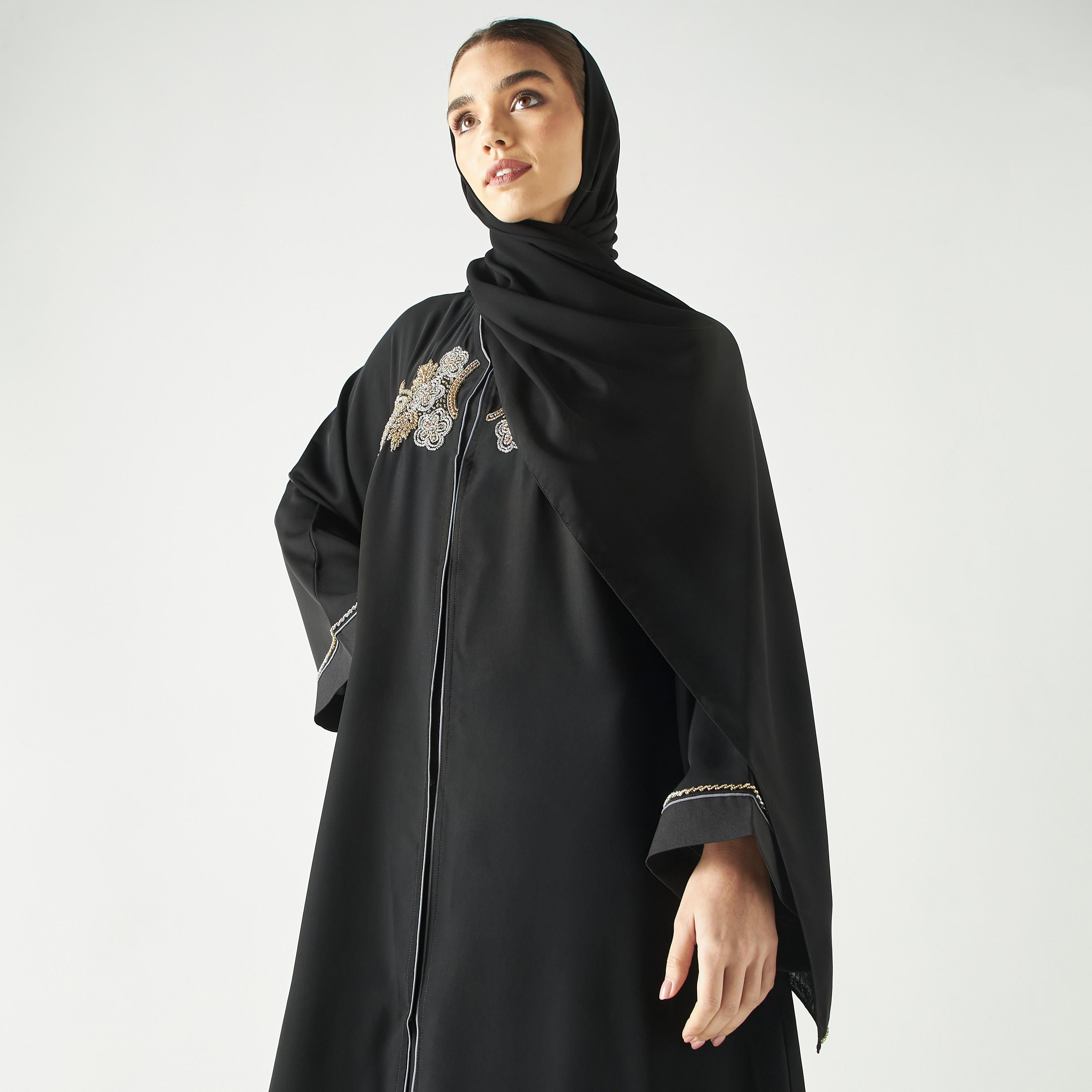 Hadiyath Al Madinah Embellished Abaya-women-arabicclothing-abayas-image-2