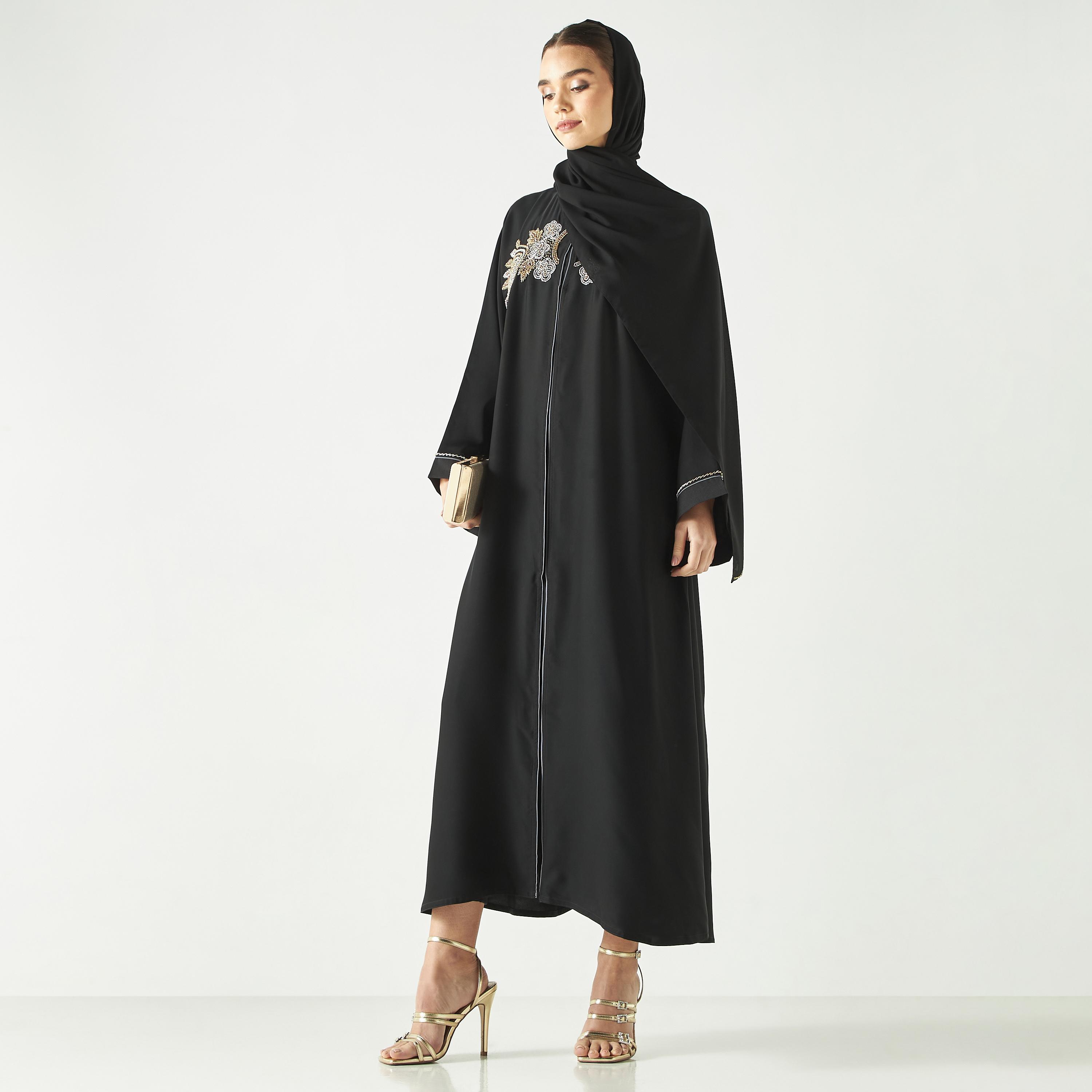Hadiyath Al Madinah Embellished Abaya-women-arabicclothing-abayas-image-4