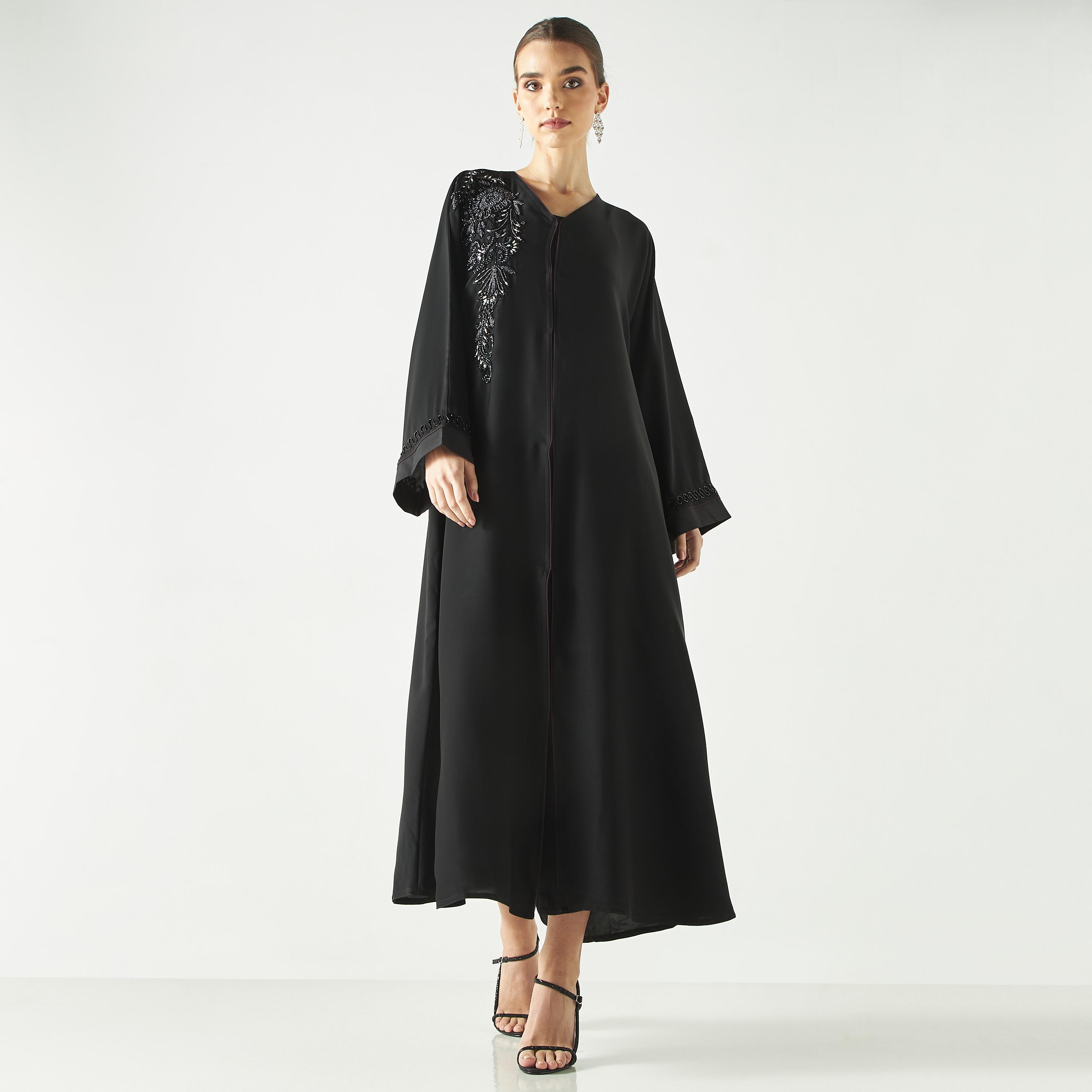 Hadiyath Al Madinah Embellished Abaya-women-arabicclothing-abayas-image-1