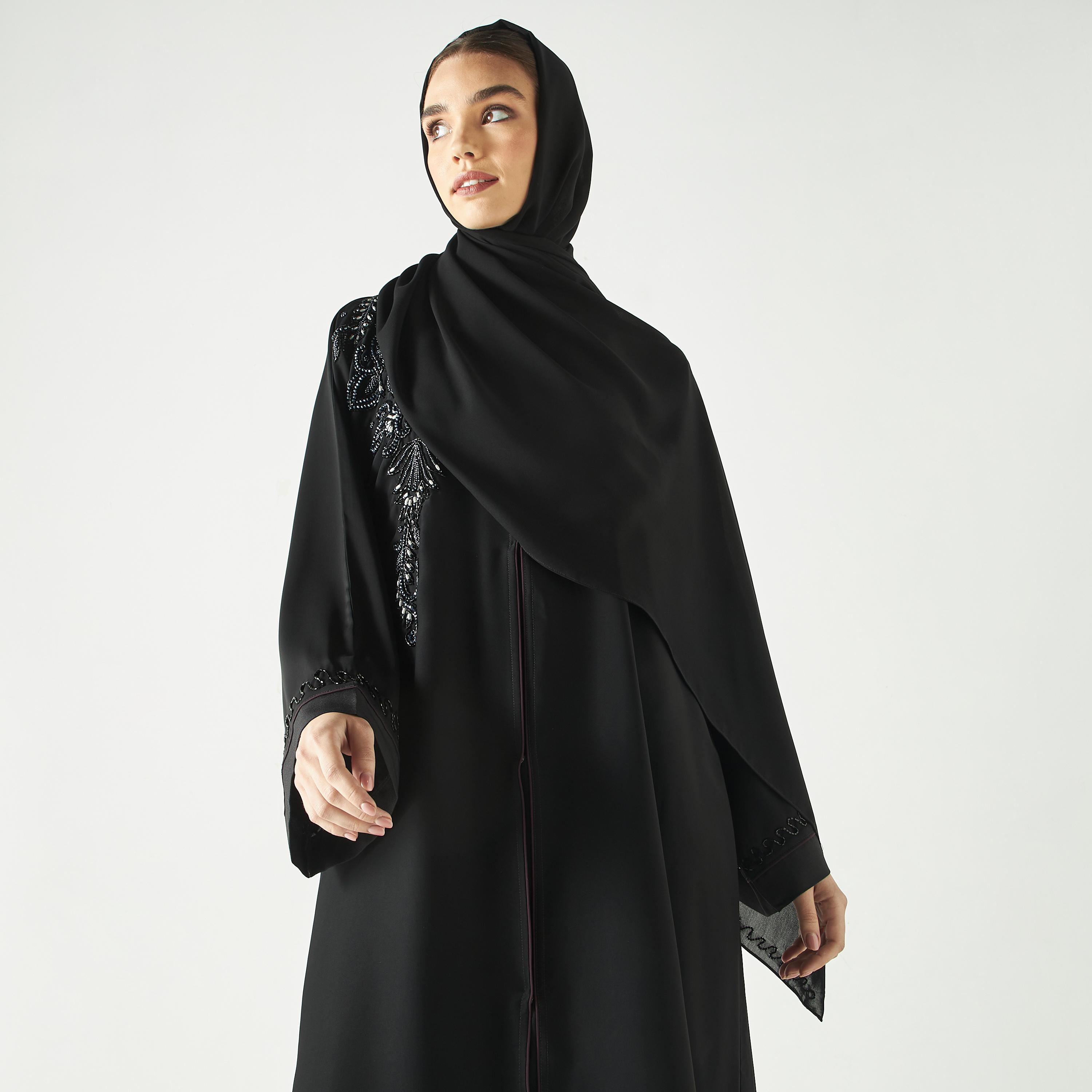Hadiyath Al Madinah Embellished Abaya-women-arabicclothing-abayas-image-2