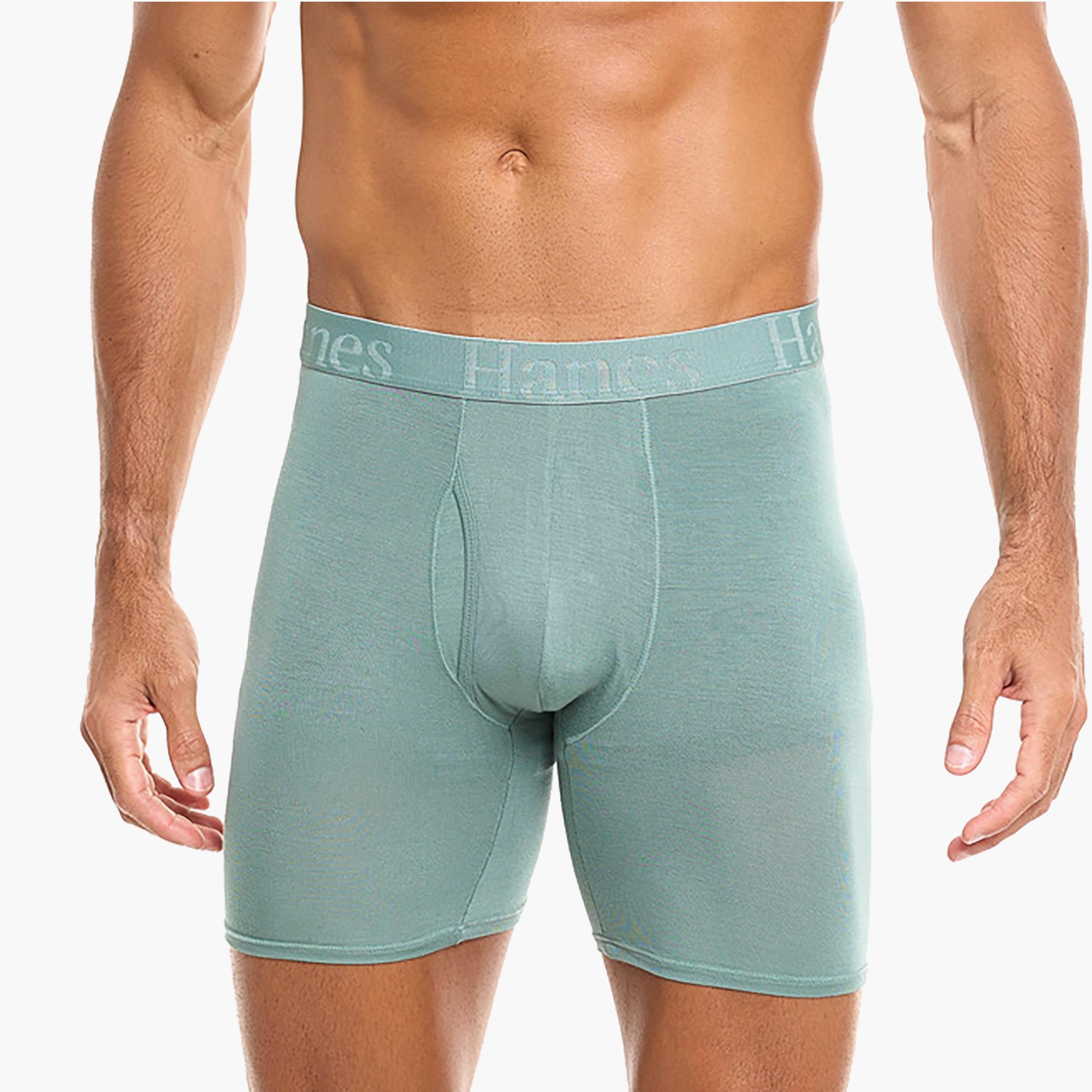 Hanes Assorted Pack of 3 Brand Print Waistband Men's Boxer Briefs-men-clothing-innerwear-underwear-image-4