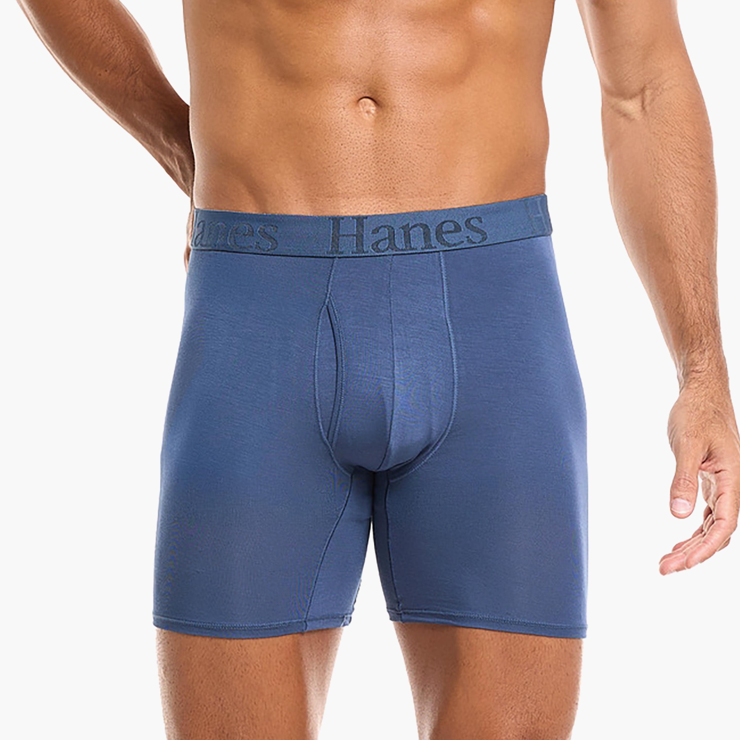Hanes Assorted Pack of 3 Brand Print Waistband Men's Boxer Briefs-men-clothing-innerwear-underwear-image-5