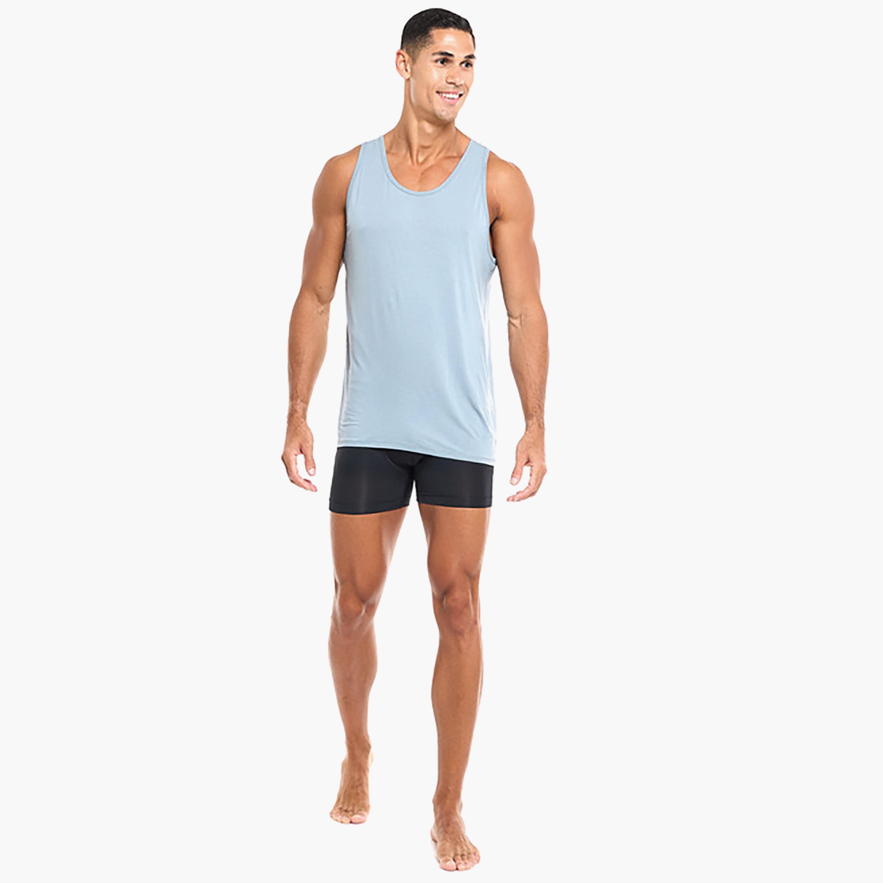 Hanes Assorted Pack of 3 Plain Scoop Neck Sleeveless Men's Vest-men-clothing-innerwear-vests-image-3