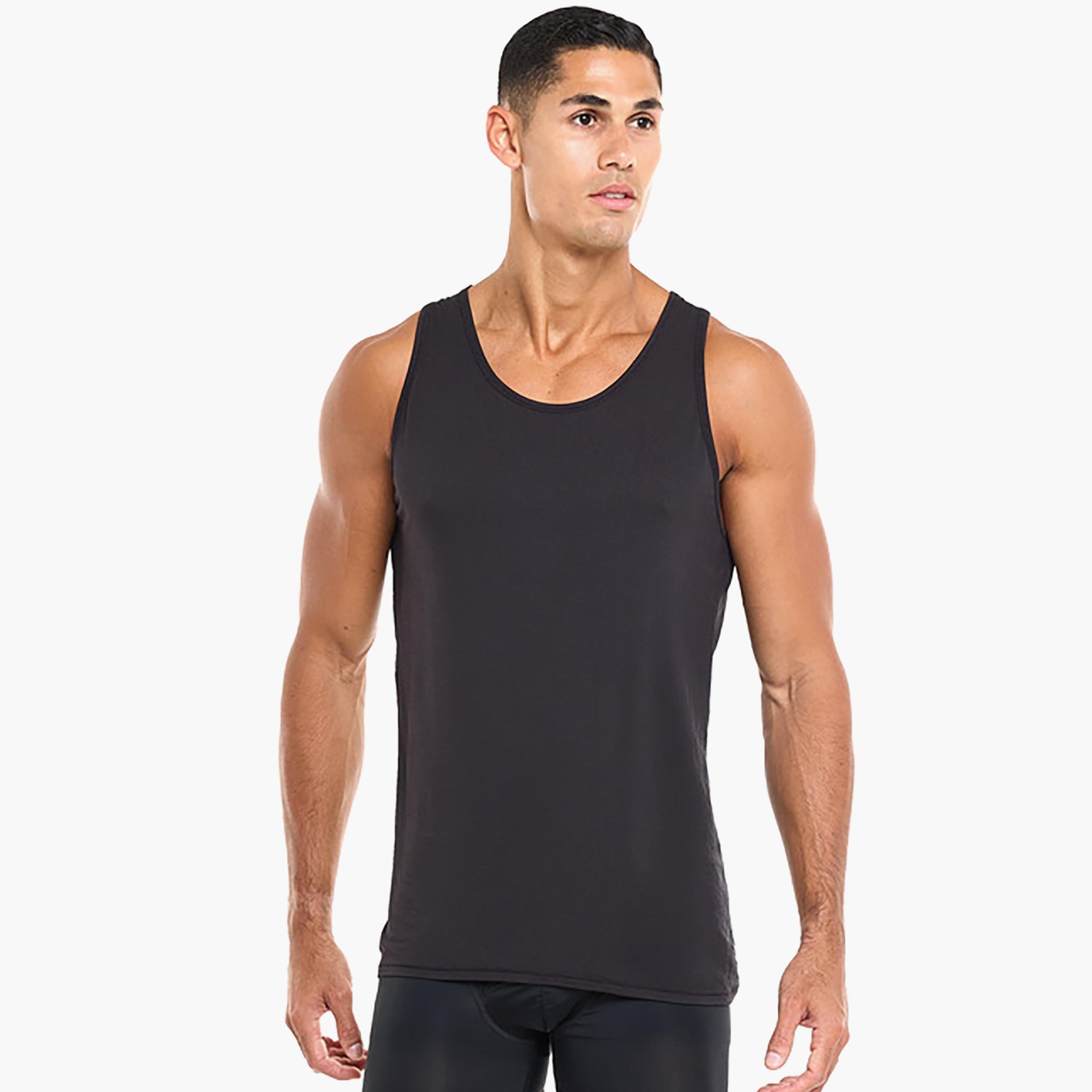 Hanes Assorted Pack of 3 Plain Scoop Neck Sleeveless Men's Vest-men-clothing-innerwear-vests-image-4