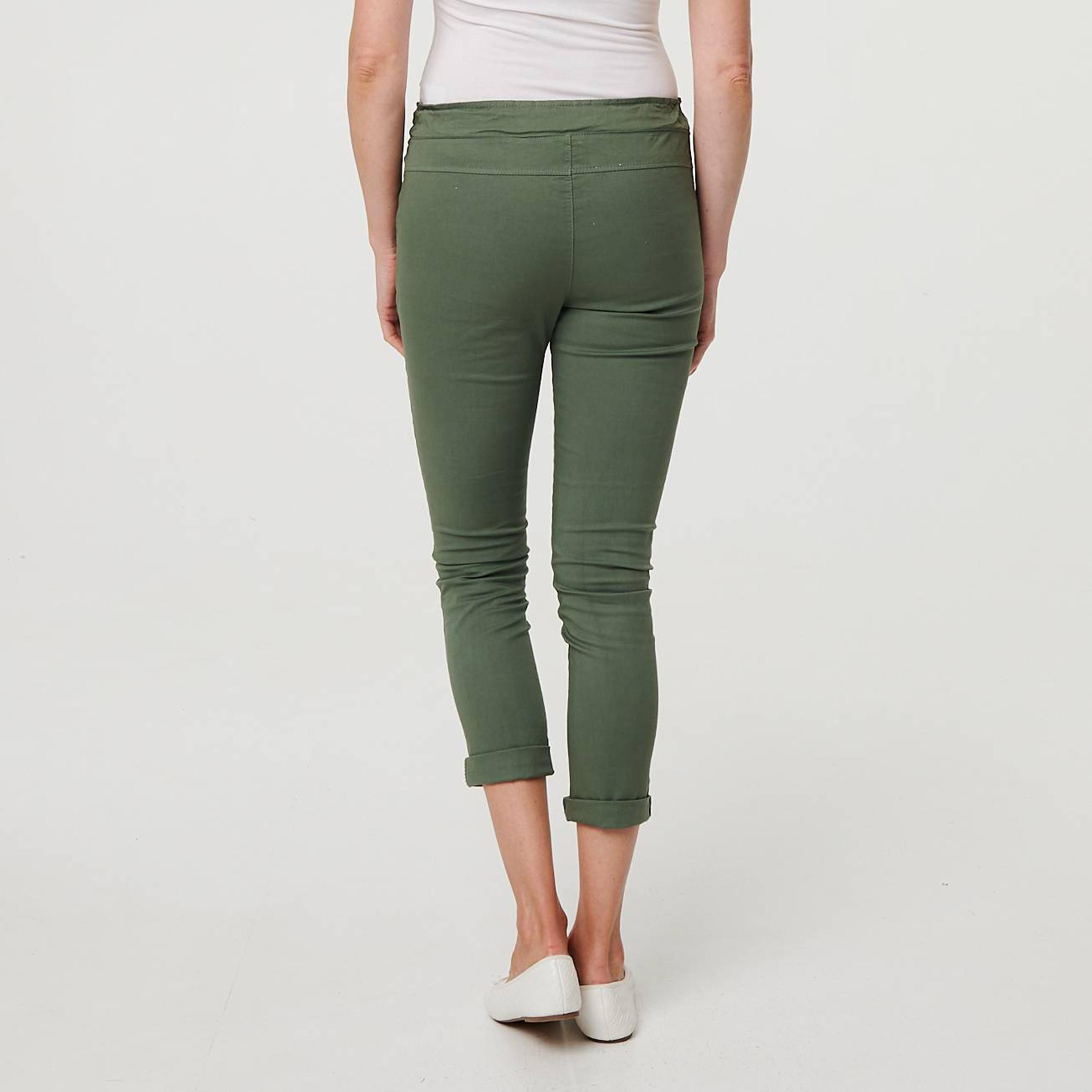 بنطلون نسائي بلون أخضر من إيزابيل لندن-women-clothing-bottoms-trousers-image-4