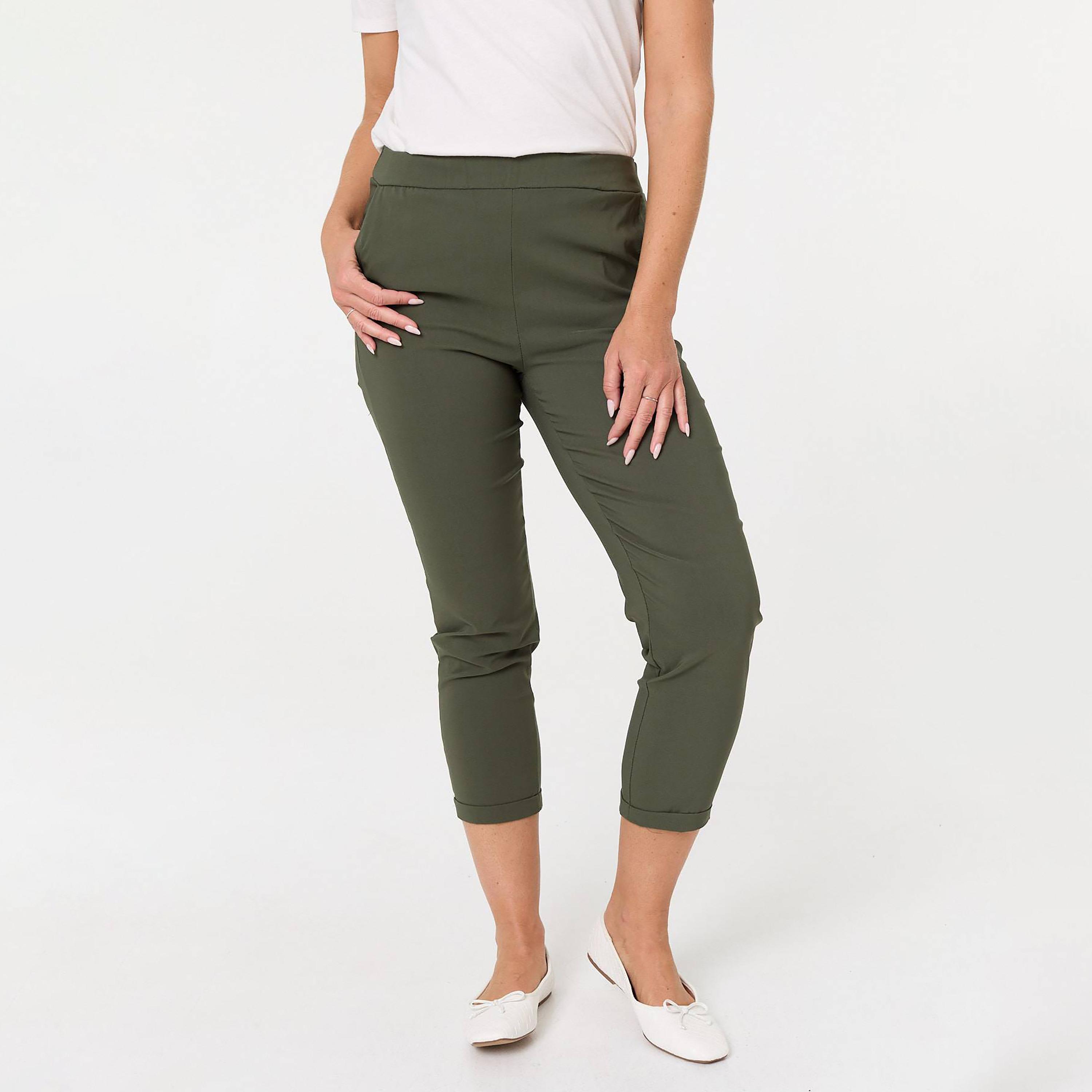 بنطلون نسائي بلون أخضر من إيزابيل لندن-women-clothing-bottoms-trousers-image-1