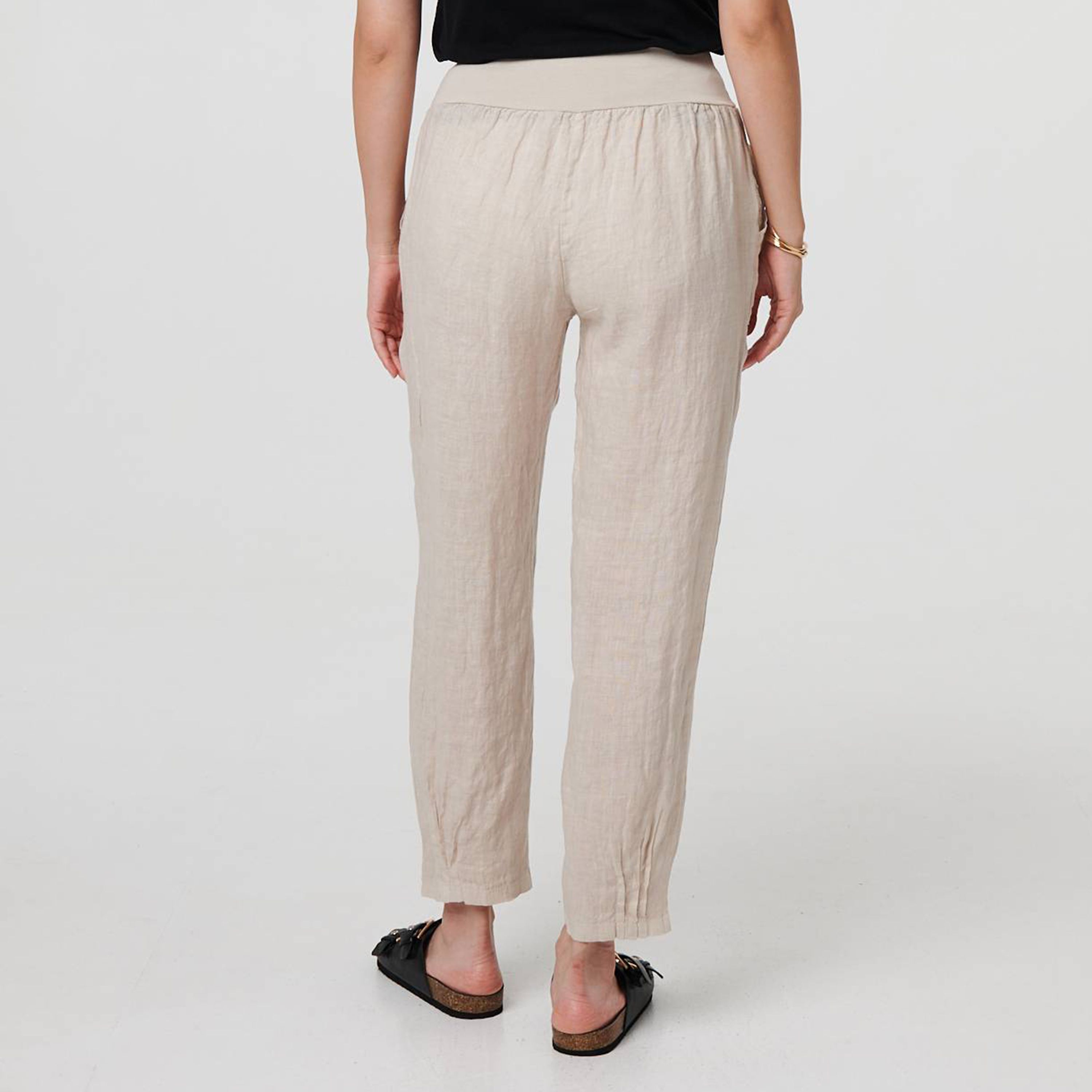 بنطلون نسائي من الكتان من إيزابيل لندن-women-clothing-bottoms-trousers-image-15