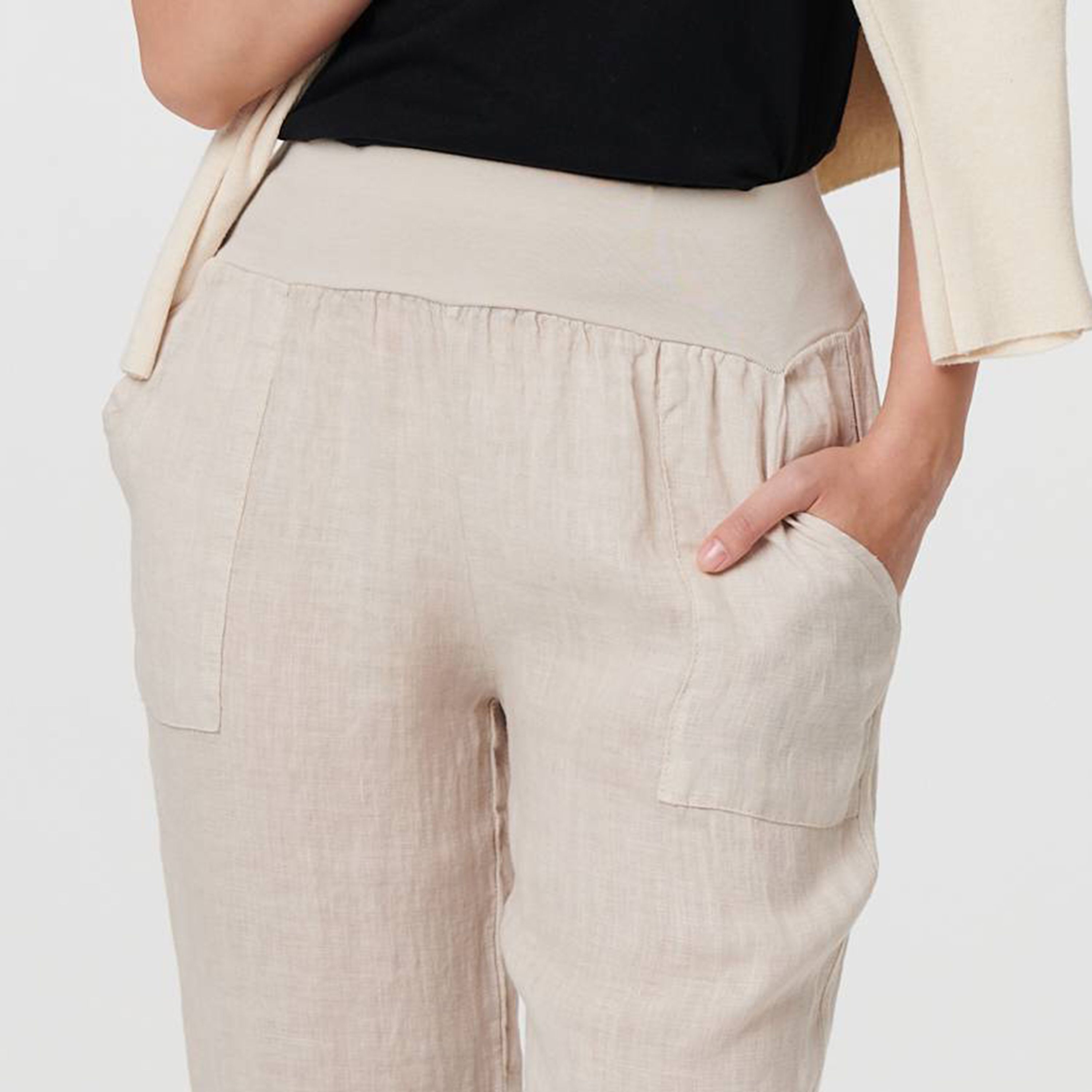 بنطلون نسائي من الكتان من إيزابيل لندن-women-clothing-bottoms-trousers-image-16