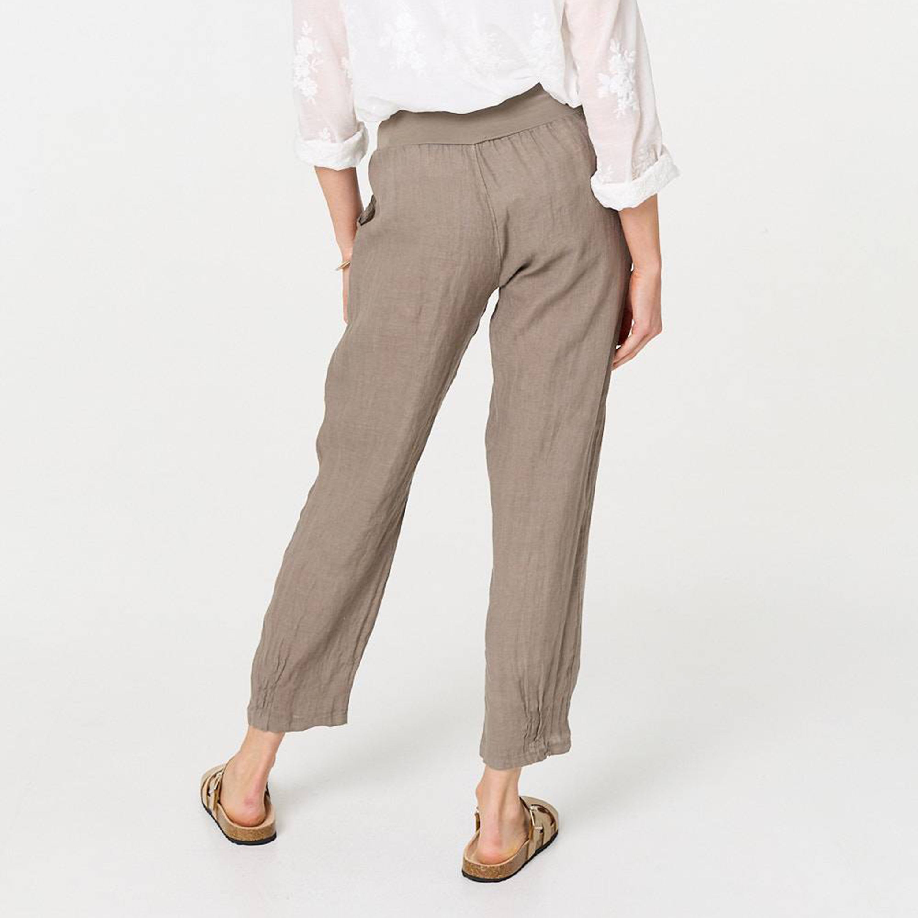 بنطلون نسائي من الكتان من إيزابيل لندن-women-clothing-bottoms-trousers-image-7