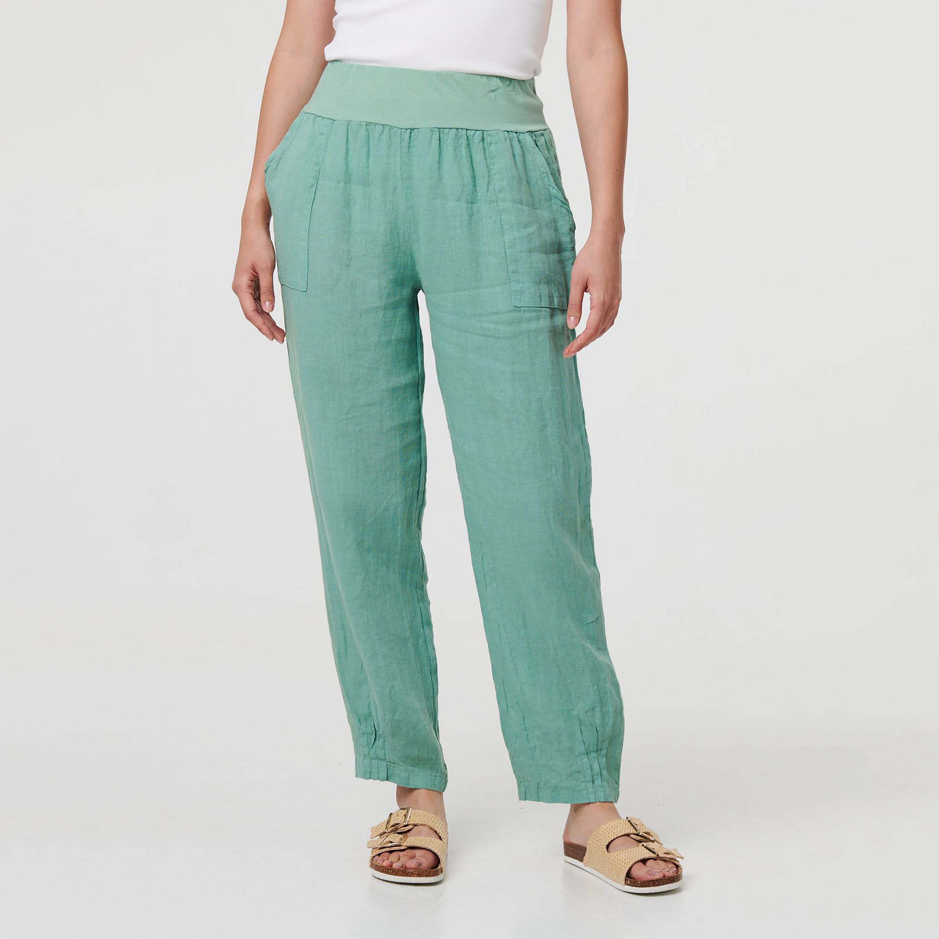 بنطلون نسائي من الكتان من إيزابيل لندن-women-clothing-bottoms-trousers-image-20