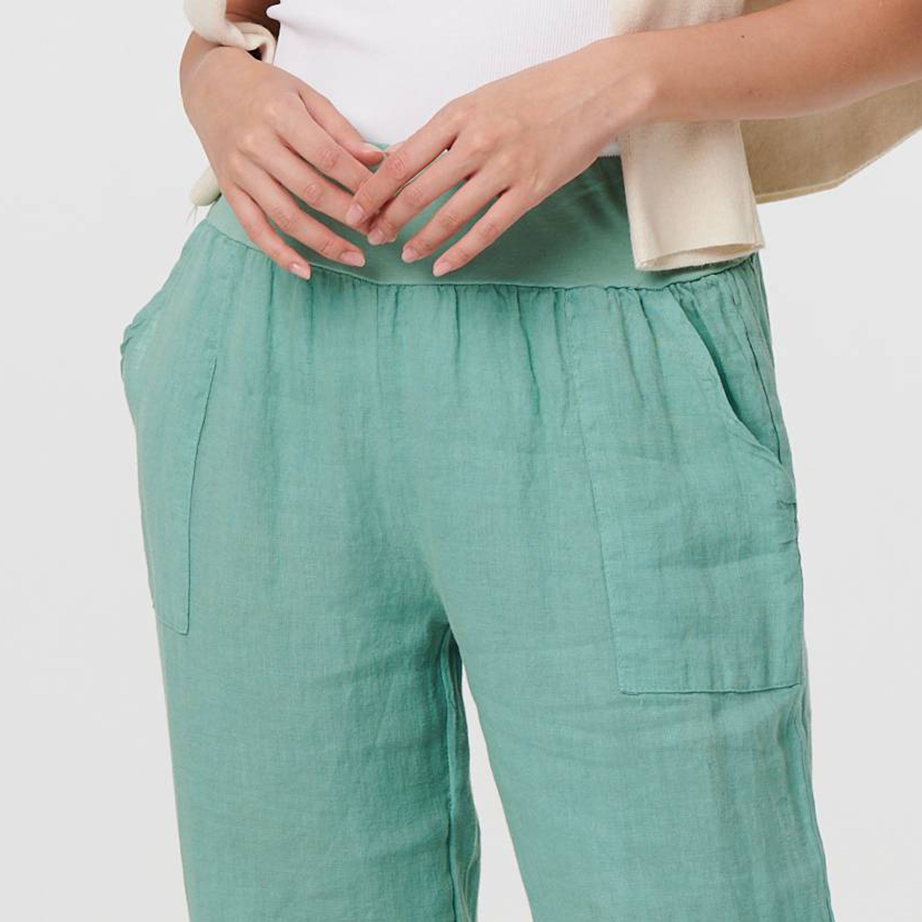 بنطلون نسائي من الكتان من إيزابيل لندن-women-clothing-bottoms-trousers-image-23