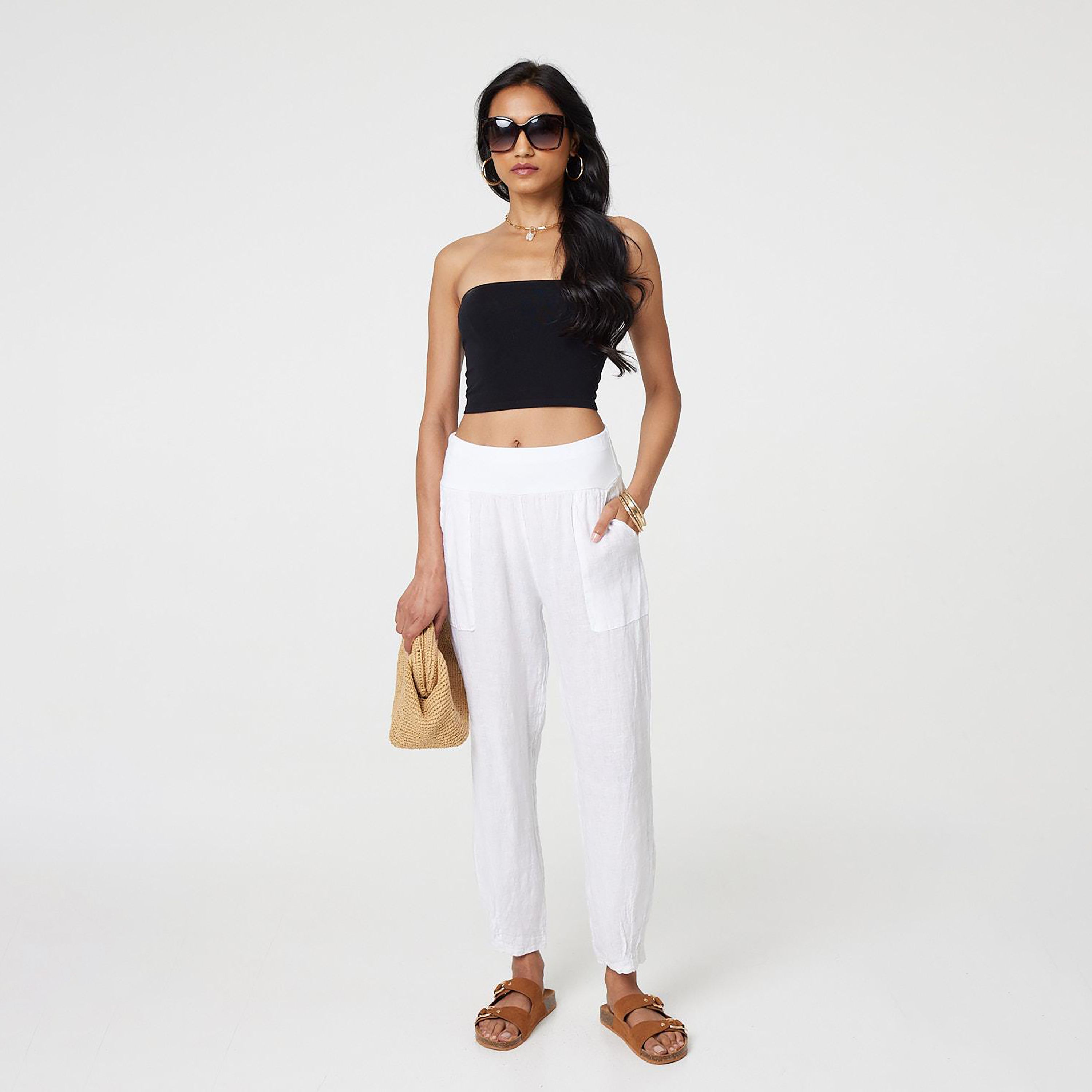 بنطلون نسائي من الكتان من إيزابيل لندن-women-clothing-bottoms-trousers-image-10