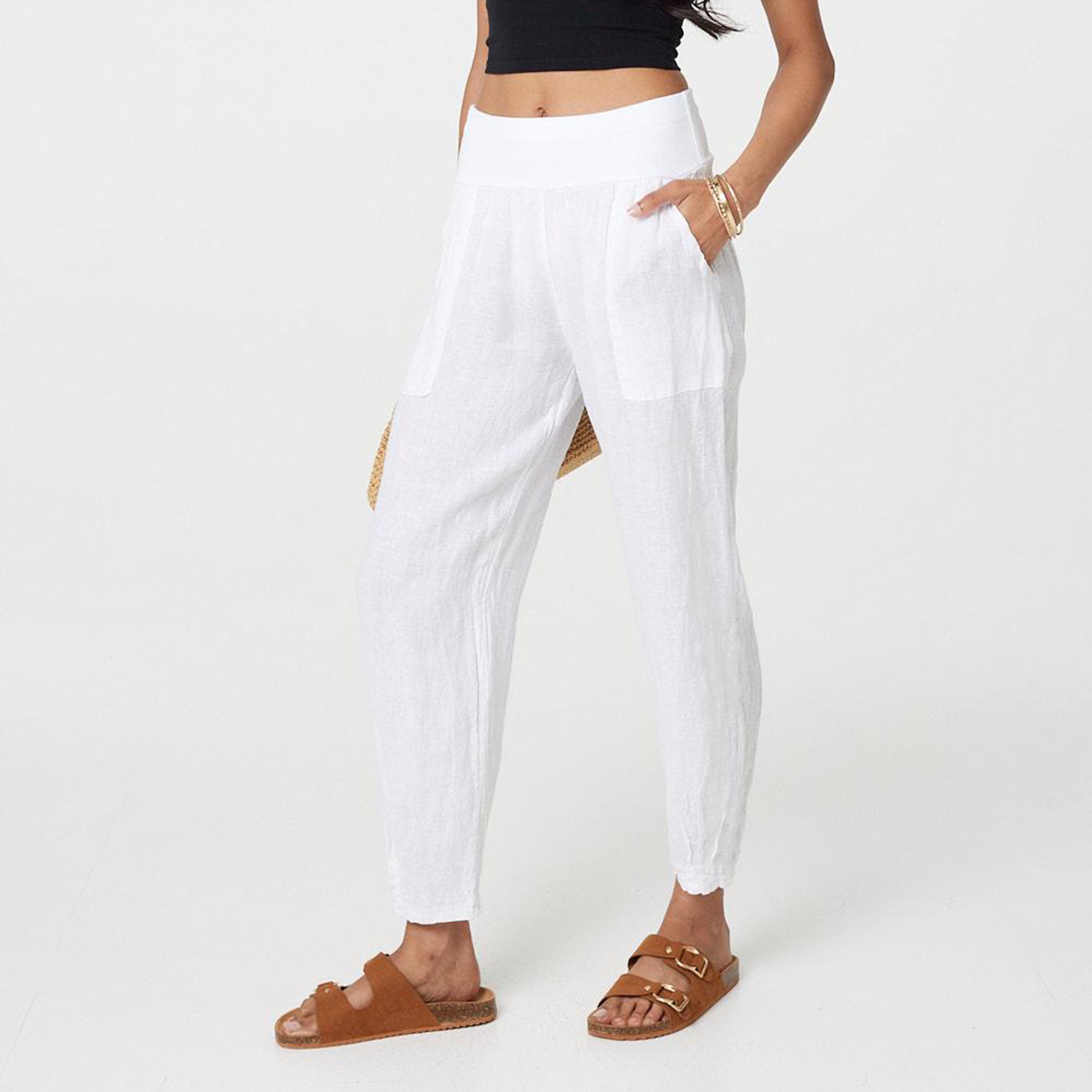 بنطلون نسائي من الكتان من إيزابيل لندن-women-clothing-bottoms-trousers-image-11