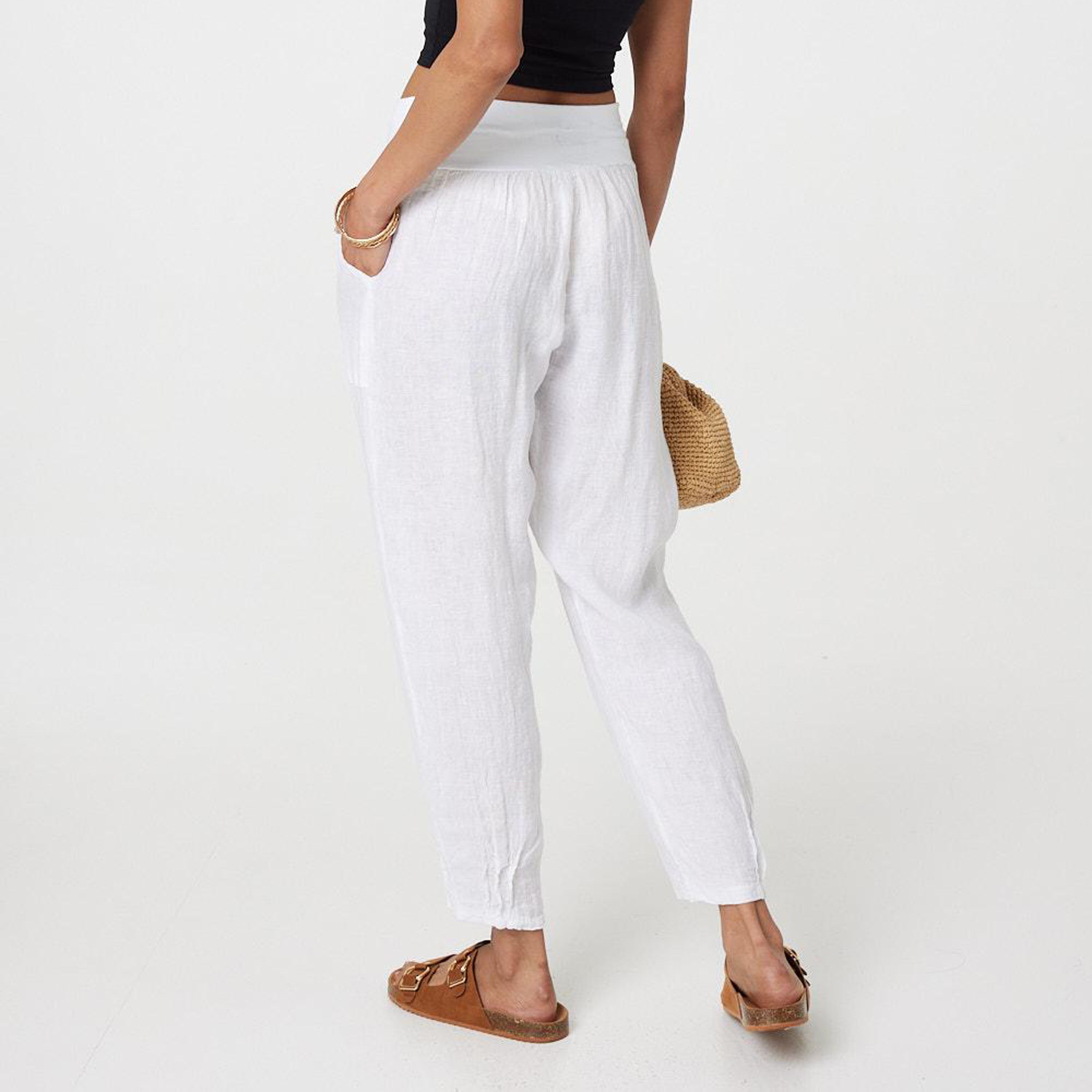 بنطلون نسائي من الكتان من إيزابيل لندن-women-clothing-bottoms-trousers-image-12