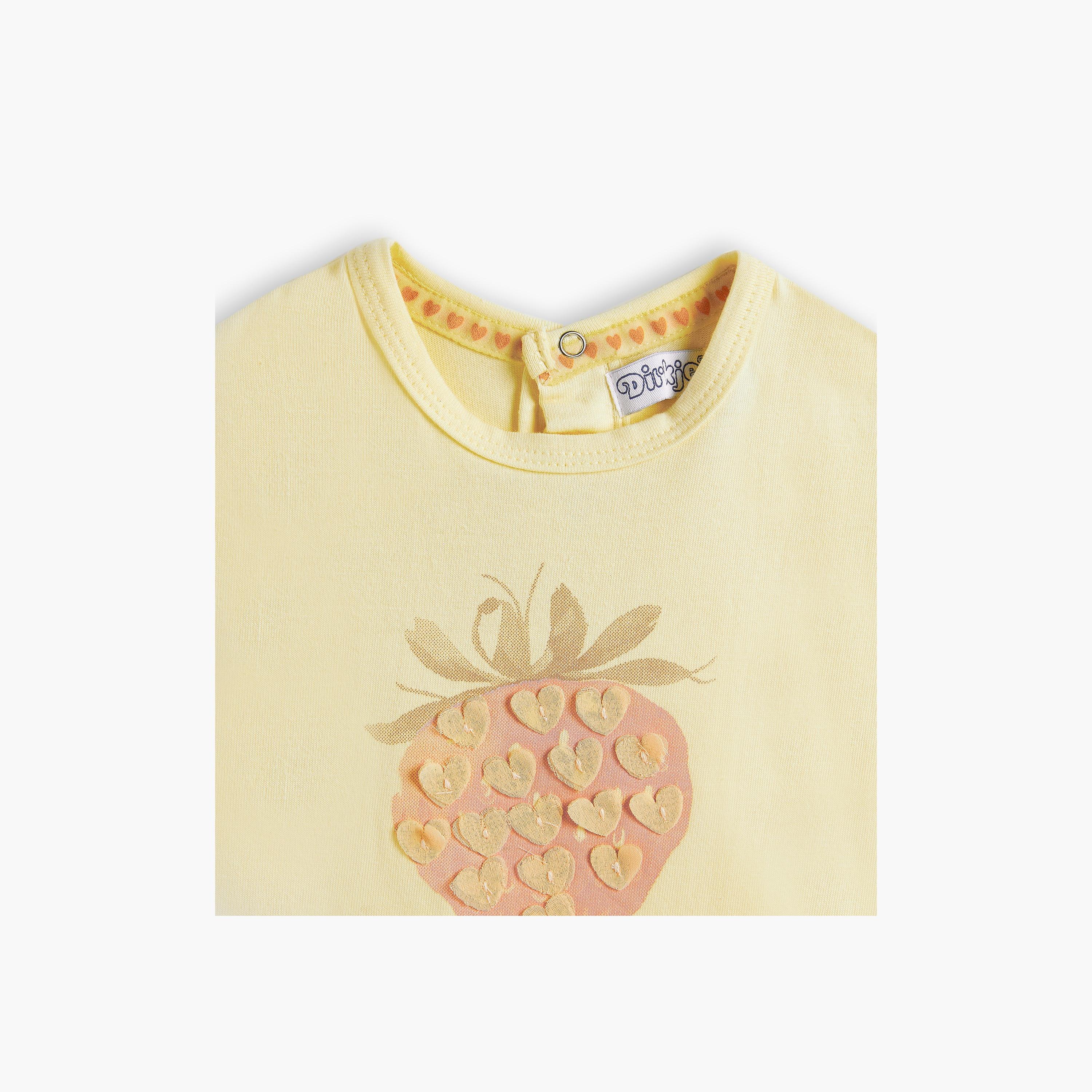 Dirkje 2-Piece Printed Cap Sleeves T-Shirt with Shorts-baby-girls-clothing-setsandcoords-image-3