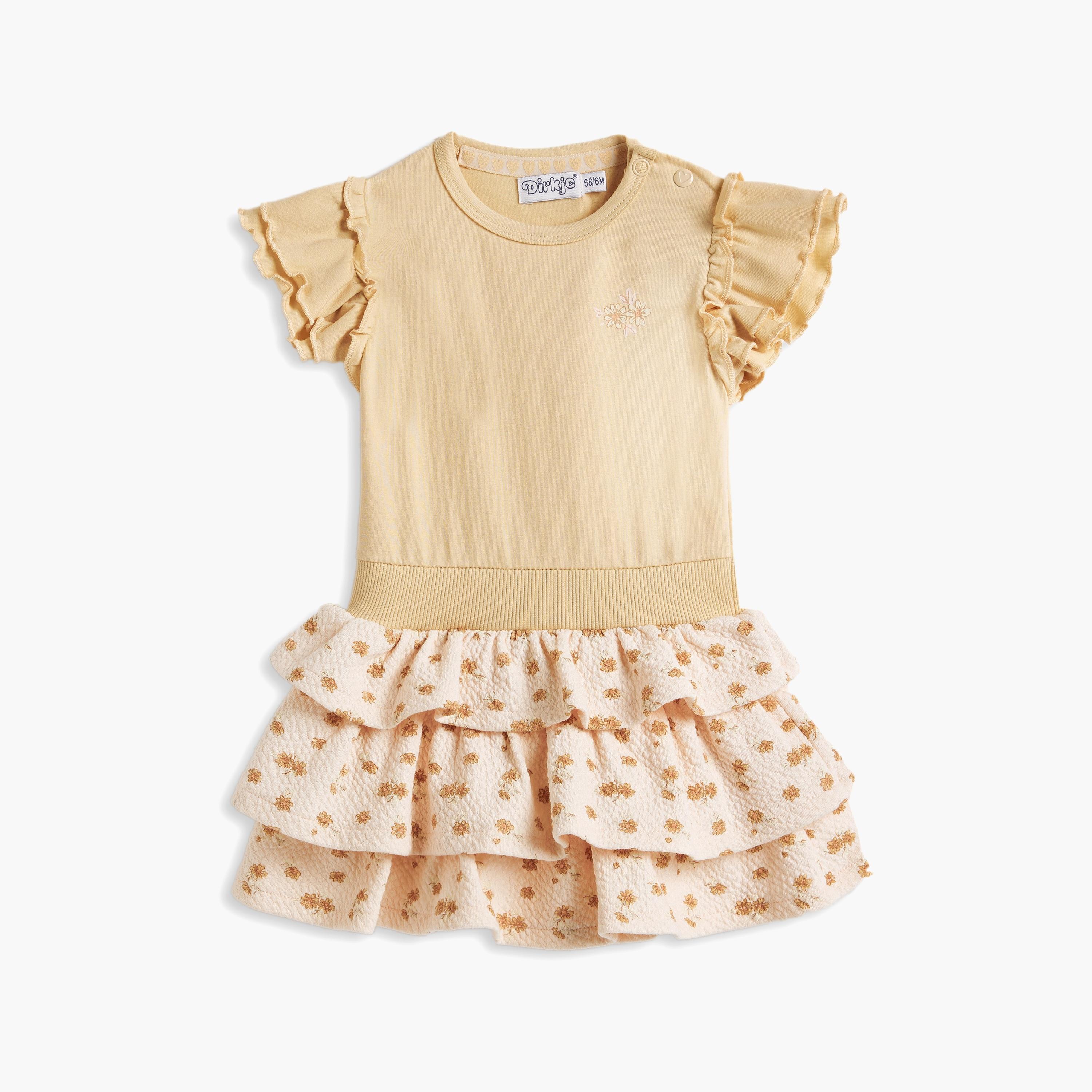 Dirkje 2-Piece Floral Printed Cap Sleeves Dress with Headband-baby-girls-clothing-dressesandjumpsuits-image-2