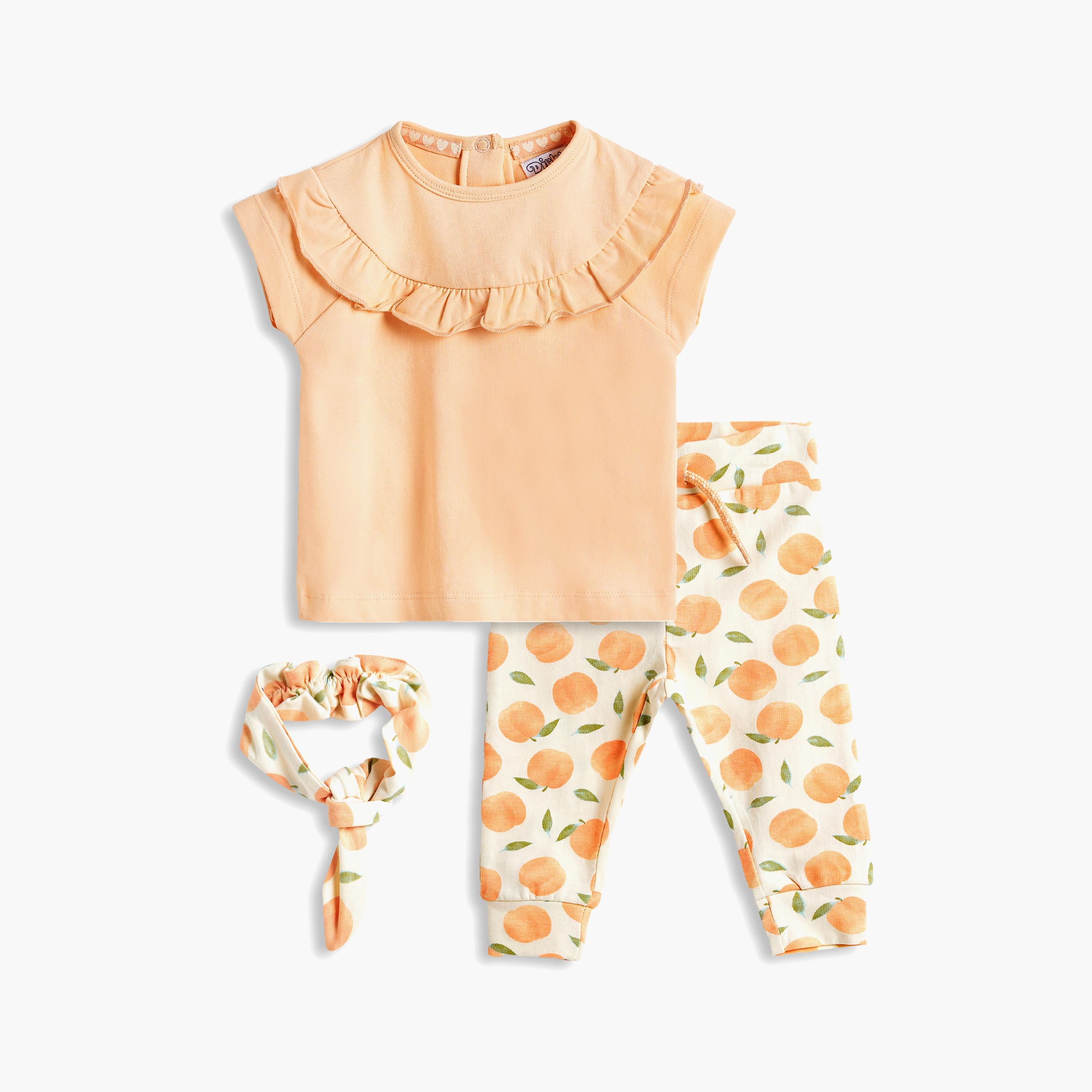 Dirkje 3-Piece Printed Short Sleeves T-Shirt, Pants with Headband-baby-girls-clothing-setsandcoords-image-1