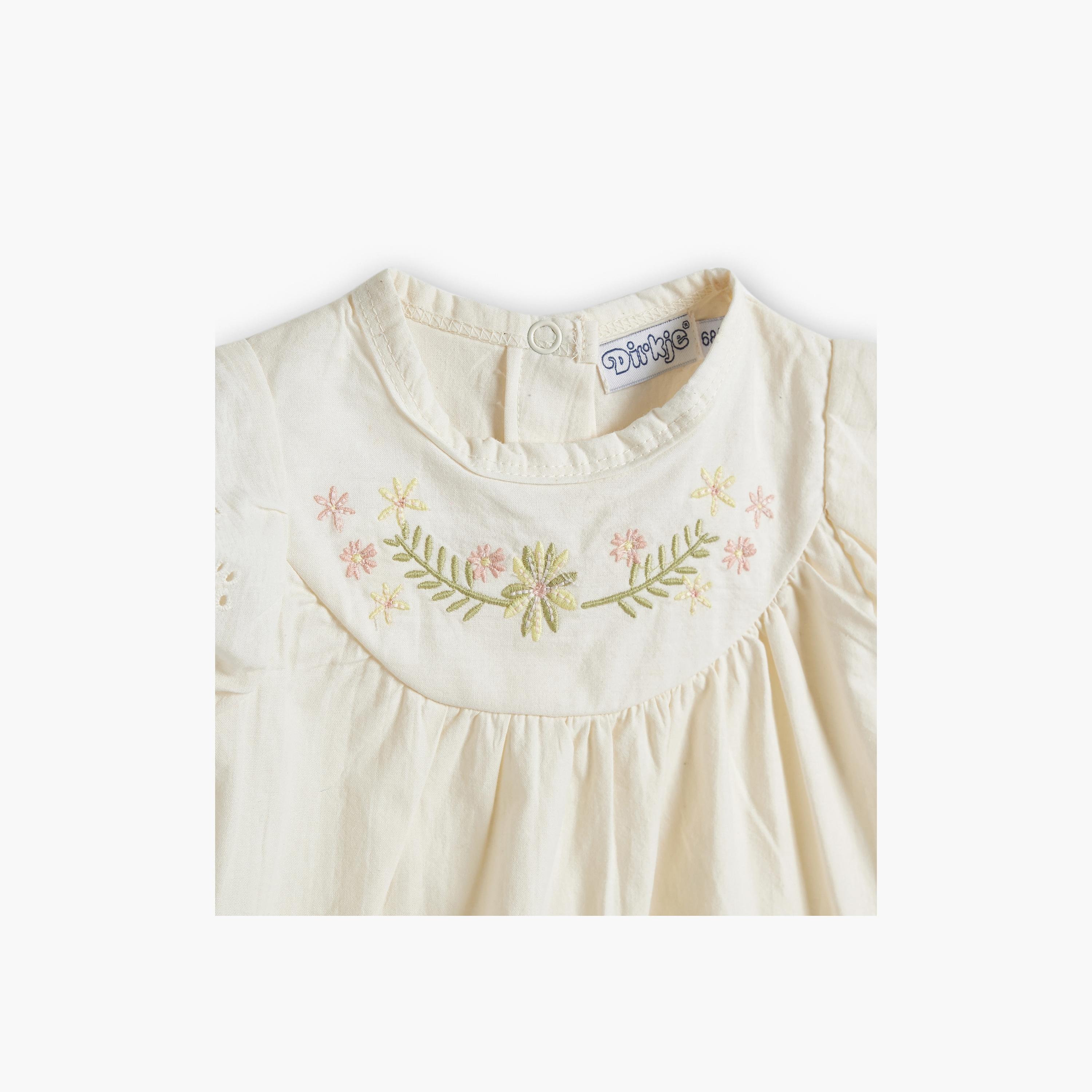 Dirkje 2-Piece Embroidered Cap Sleeves T-Shirt with Joggers-girls-clothing-setsandcoords-image-3
