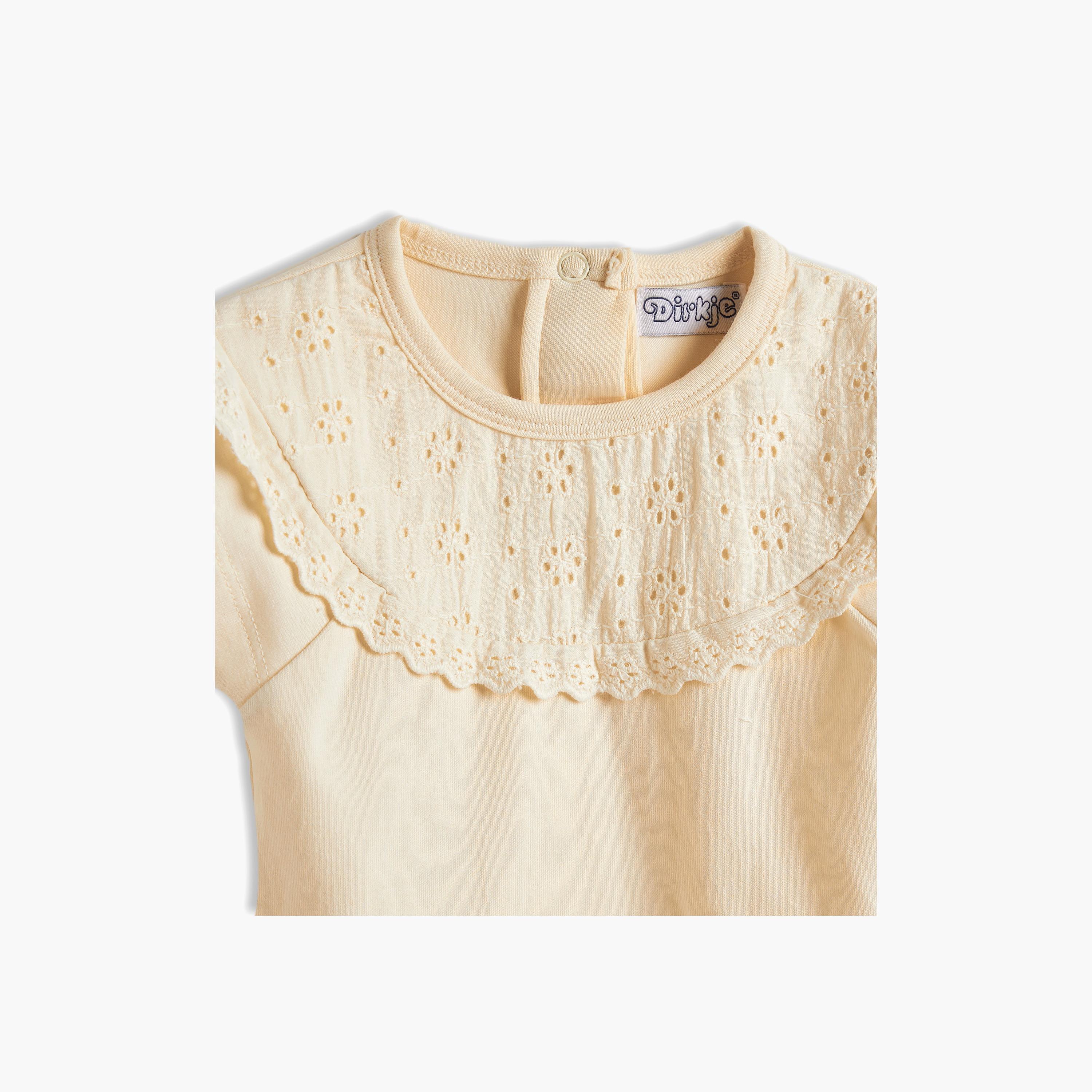 Dirkje 2-Piece Embroidered Cap Sleeves T-Shirt with Joggers-girls-clothing-setsandcoords-image-3