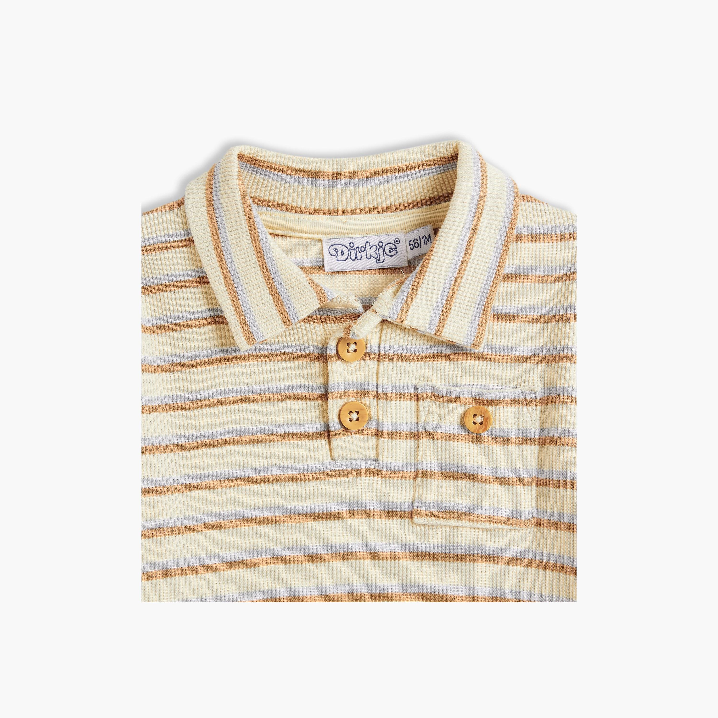 تي شيرت مخطط بأكمام قصيرة مع شورت قطعتين من ديركجي-baby-boys-clothing-setsandcoords-image-3