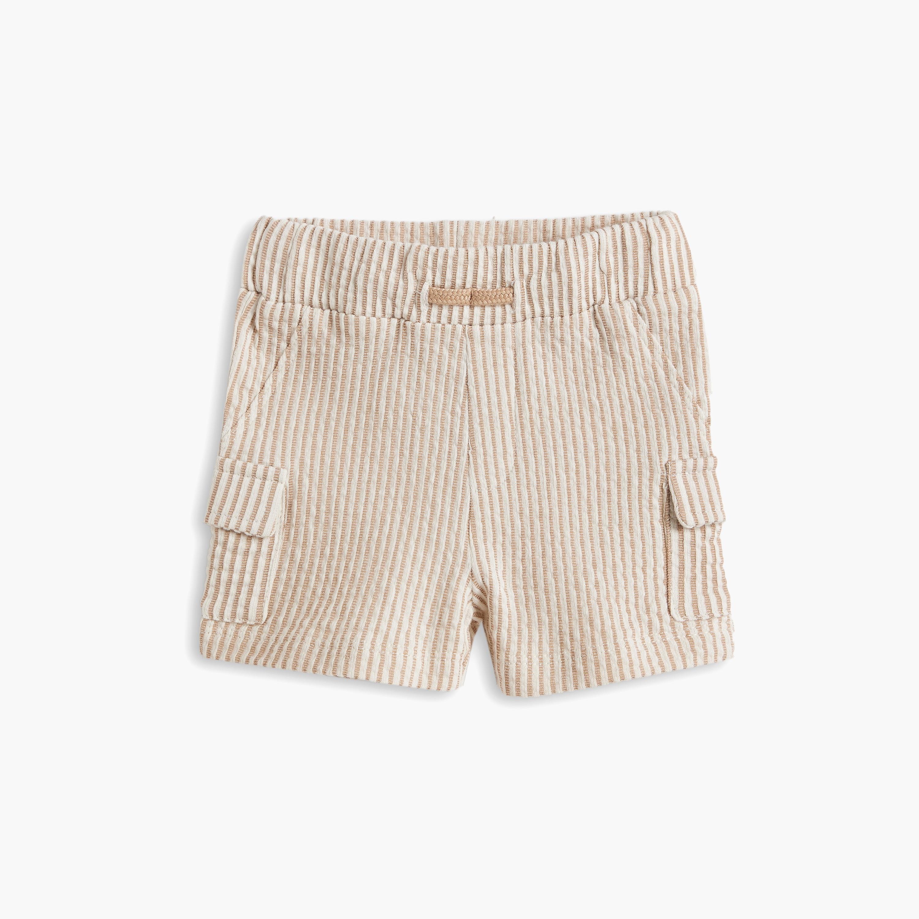 قميص مخطط بأكمام قصيرة مع شورت قطعتين من ديركجي-boys-clothing-setsandcoords-image-5