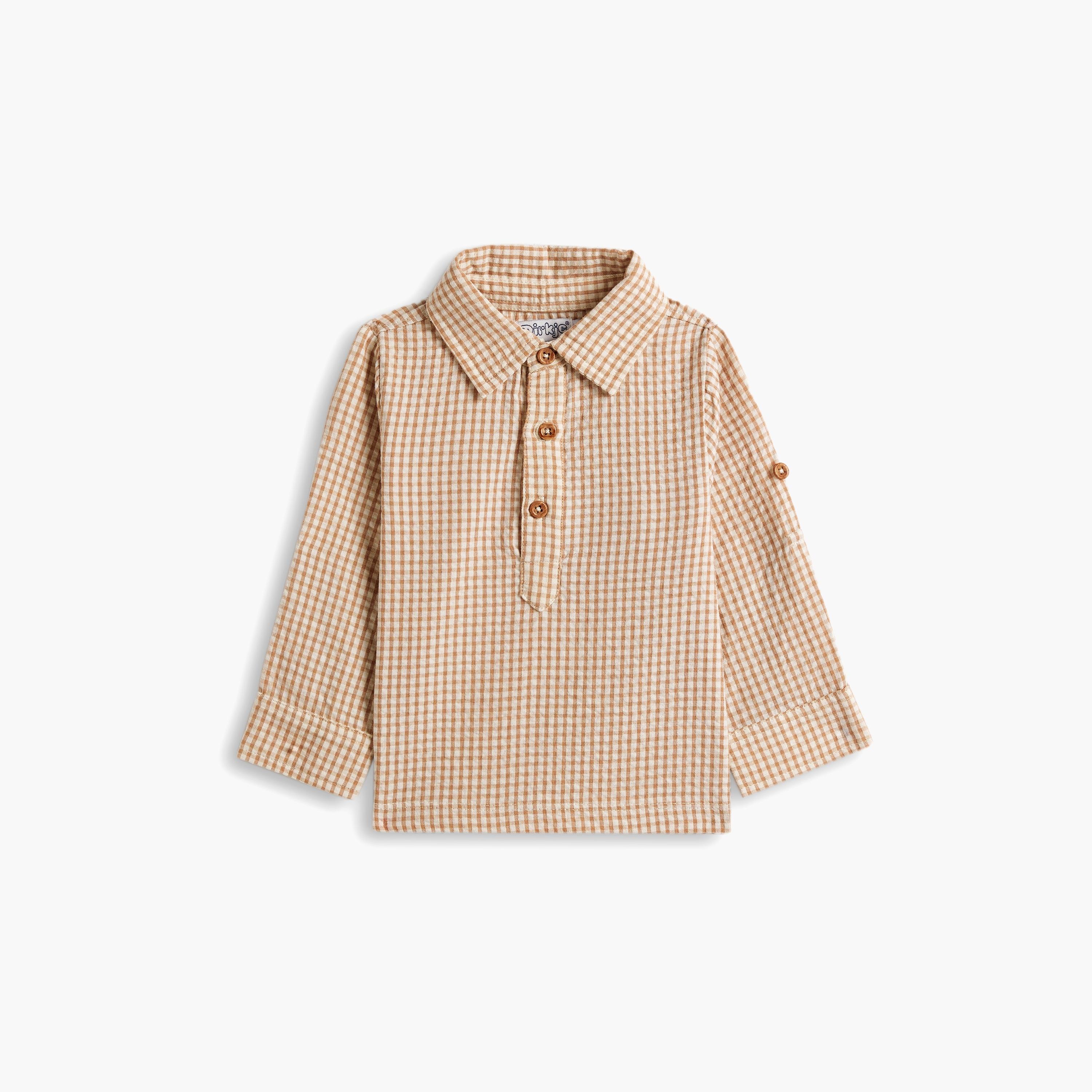 Dirkje Checked Long Sleeves Shirt-boys-clothing-shirts-image-1