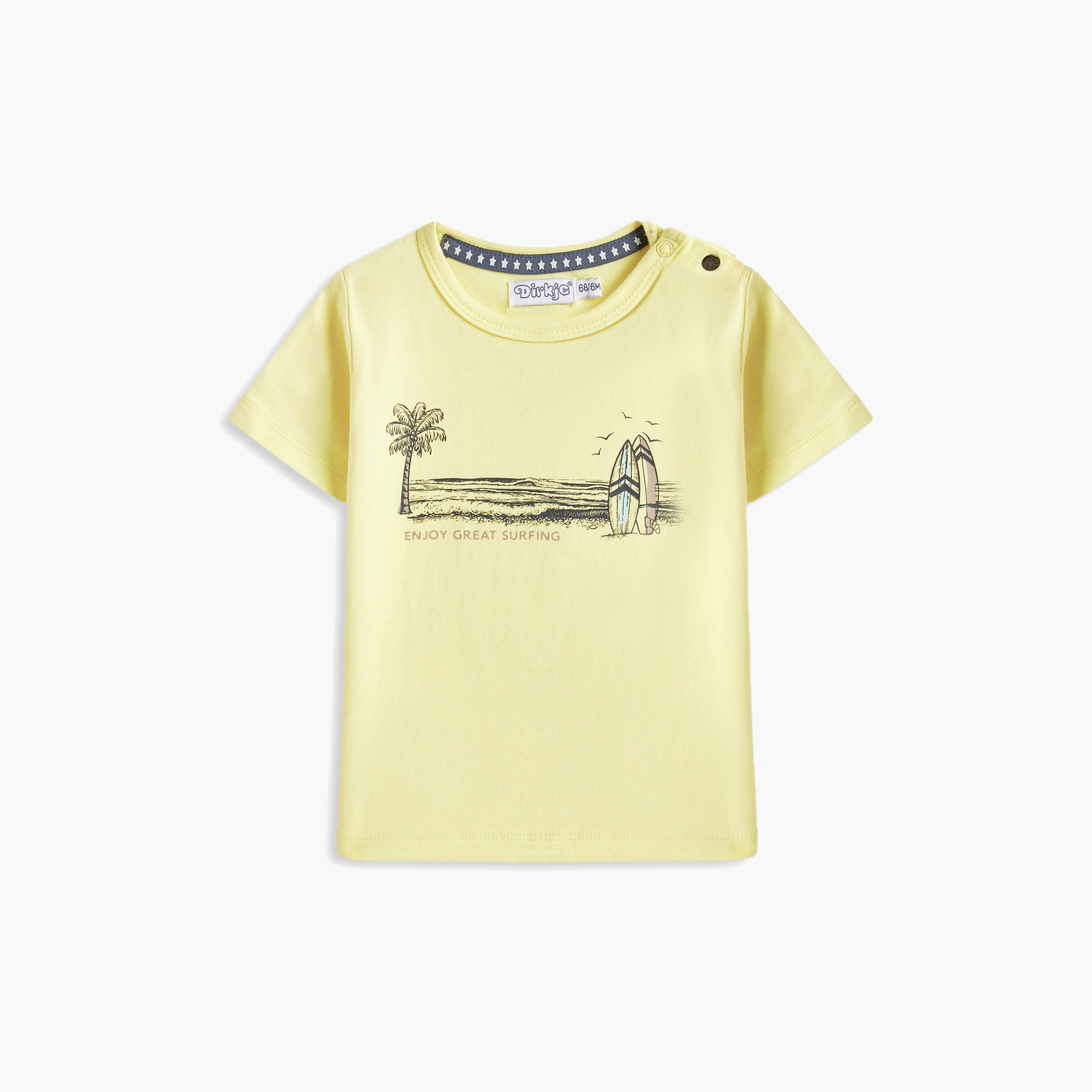 تي شيرت مطبوع بأكمام قصيرة مع شورت قطعتين من ديركجي-boys-clothing-setsandcoords-image-2