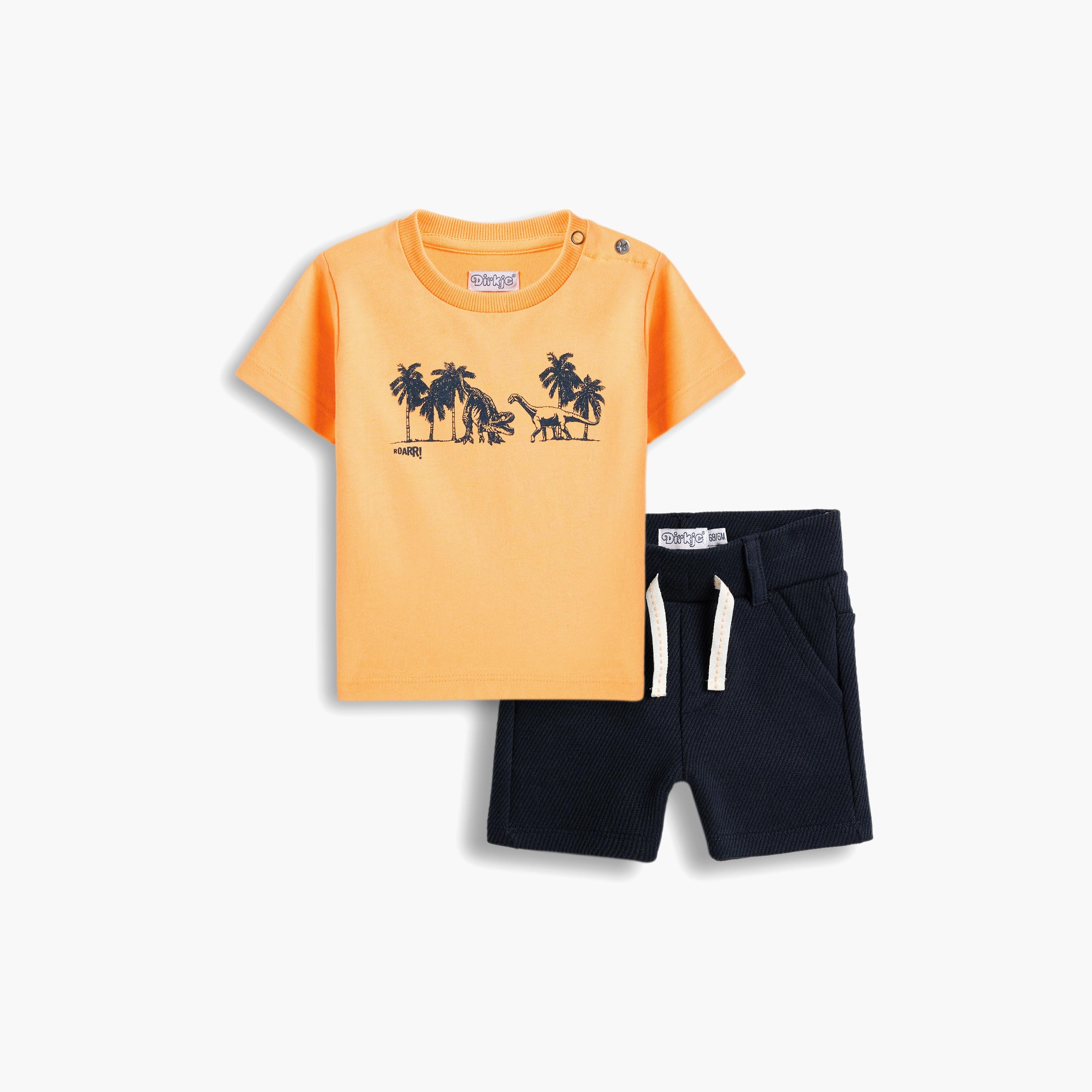 Dirkje 2-Piece Printed Short Sleeves T-Shirt with Shorts-baby-boys-clothing-setsandcoords-image-1