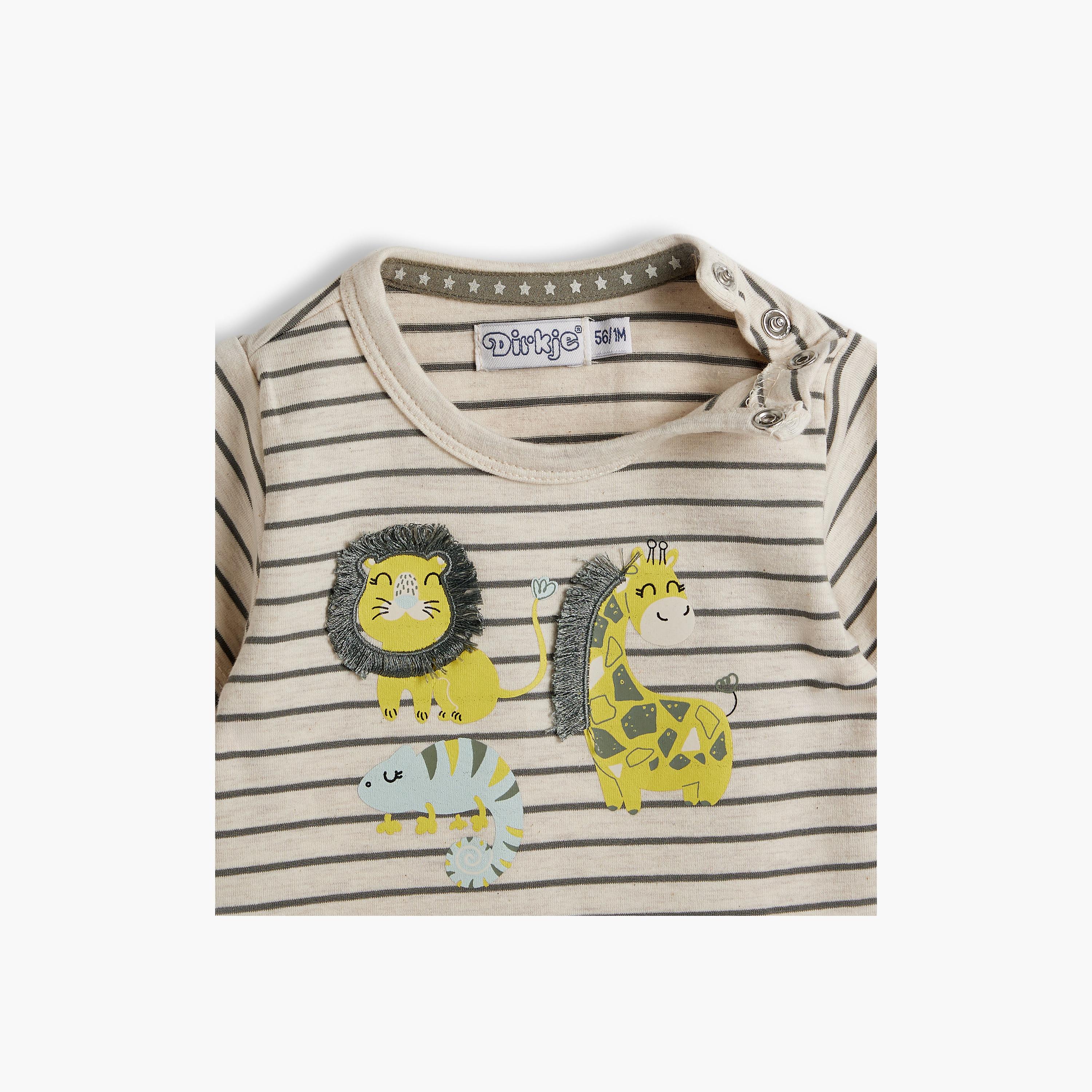 بودي سوت مخططة بأكمام قصيرة من ديركجي-baby-boys-clothing-bodysuits-image-4