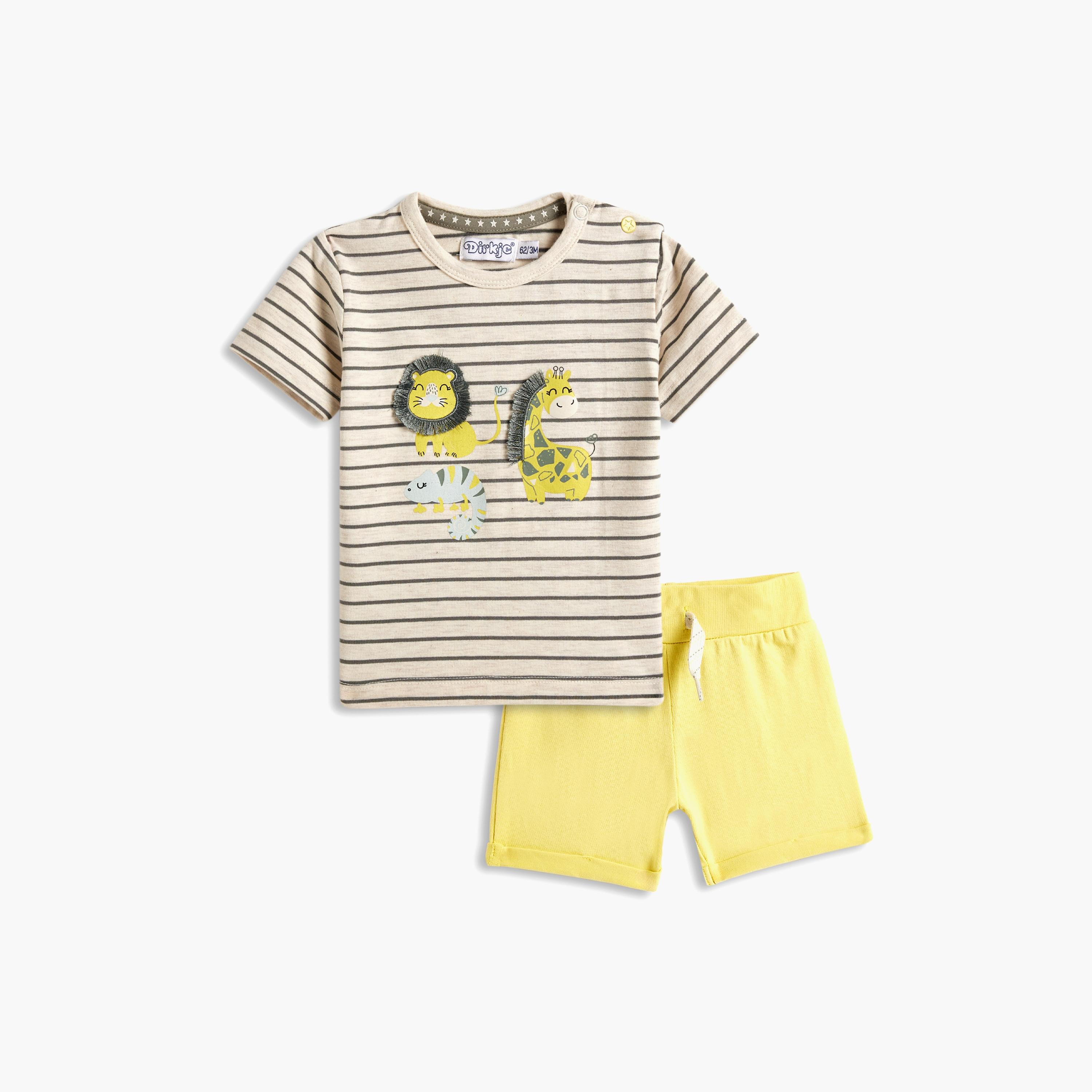 Dirkje 2-Piece Striped Short Sleeves T-Shirt with Shorts-baby-boys-clothing-setsandcoords-image-1