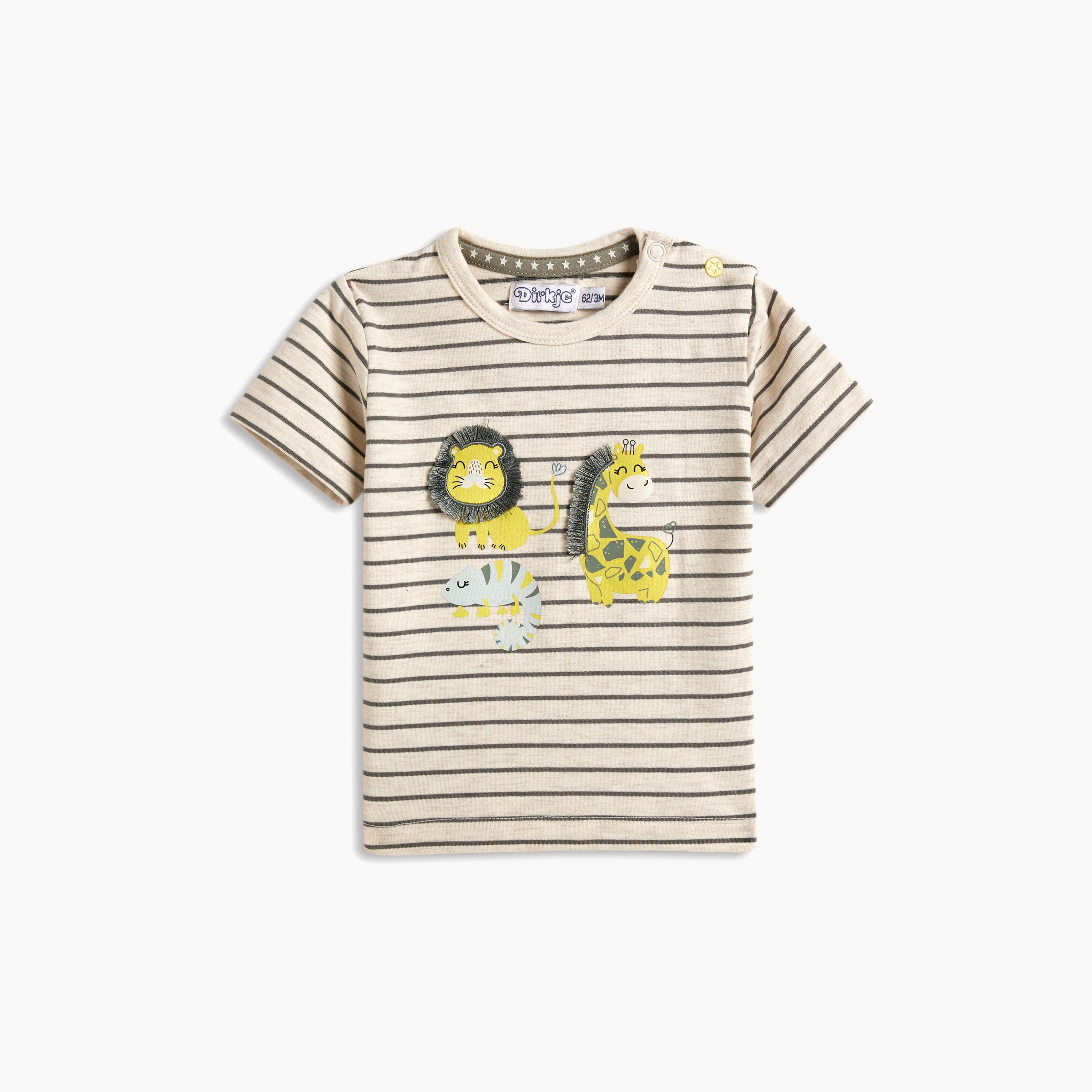 Dirkje 2-Piece Striped Short Sleeves T-Shirt with Shorts-baby-boys-clothing-setsandcoords-image-2