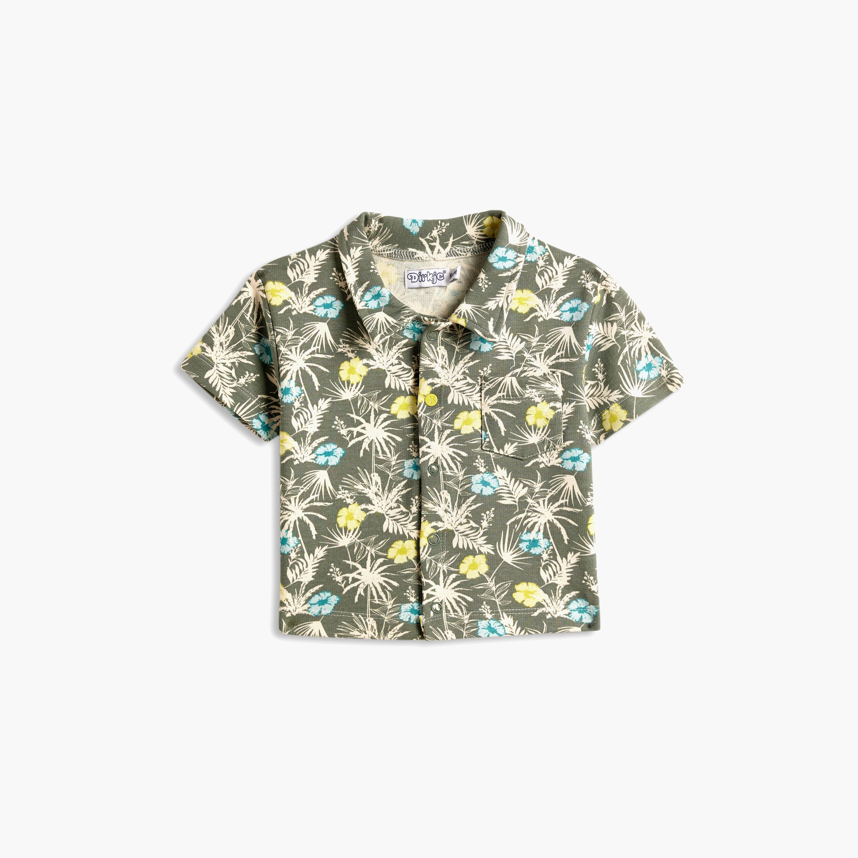 Dirkje 2-Piece Floral Printed Short Sleeves Shirt with Shorts-baby-boys-clothing-setsandcoords-image-2