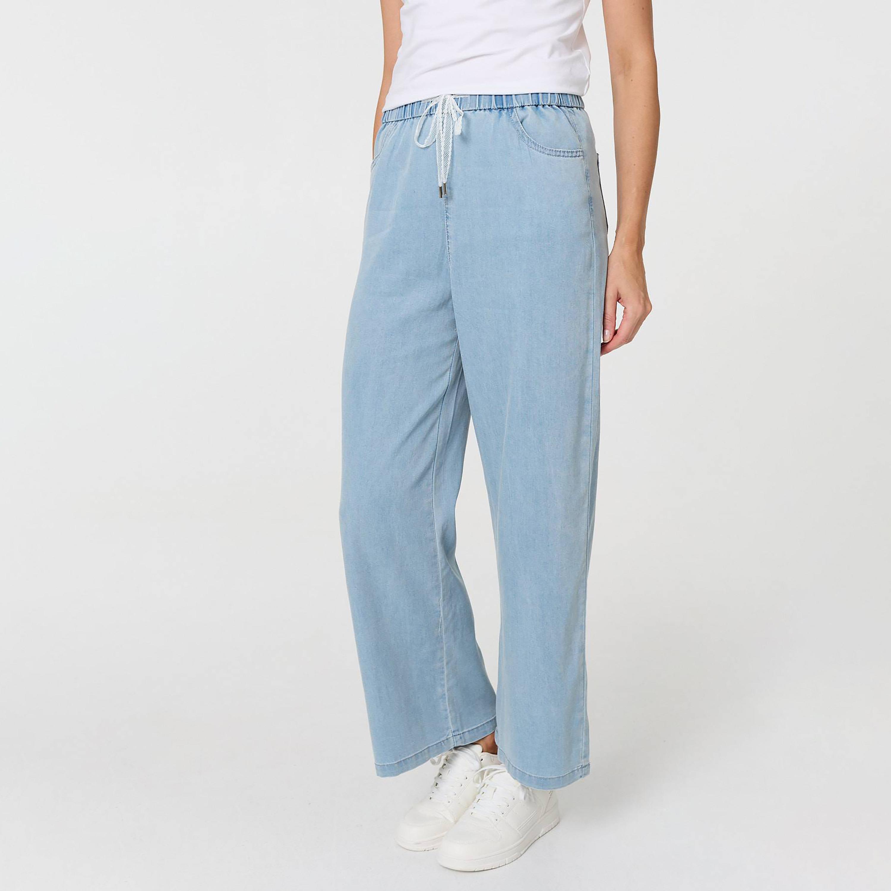 Izabel London Blue Wide Leg Women's Jeans-women-clothing-bottoms-jeans-image-3