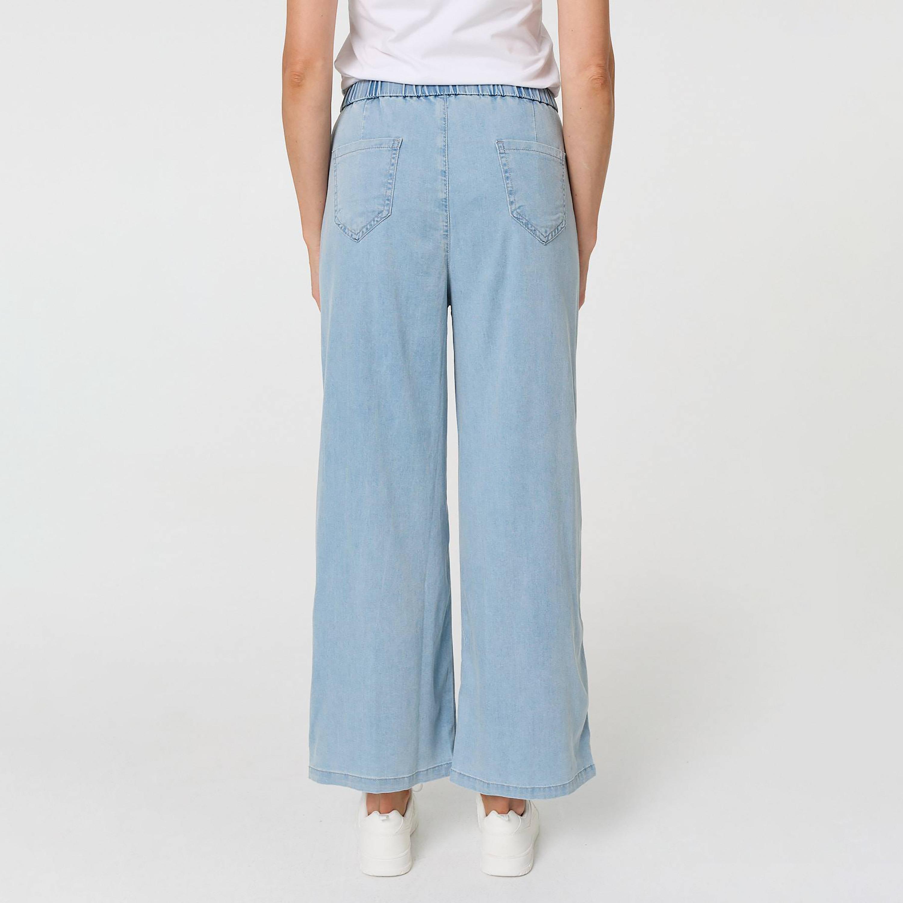 Izabel London Blue Wide Leg Women's Jeans-women-clothing-bottoms-jeans-image-4
