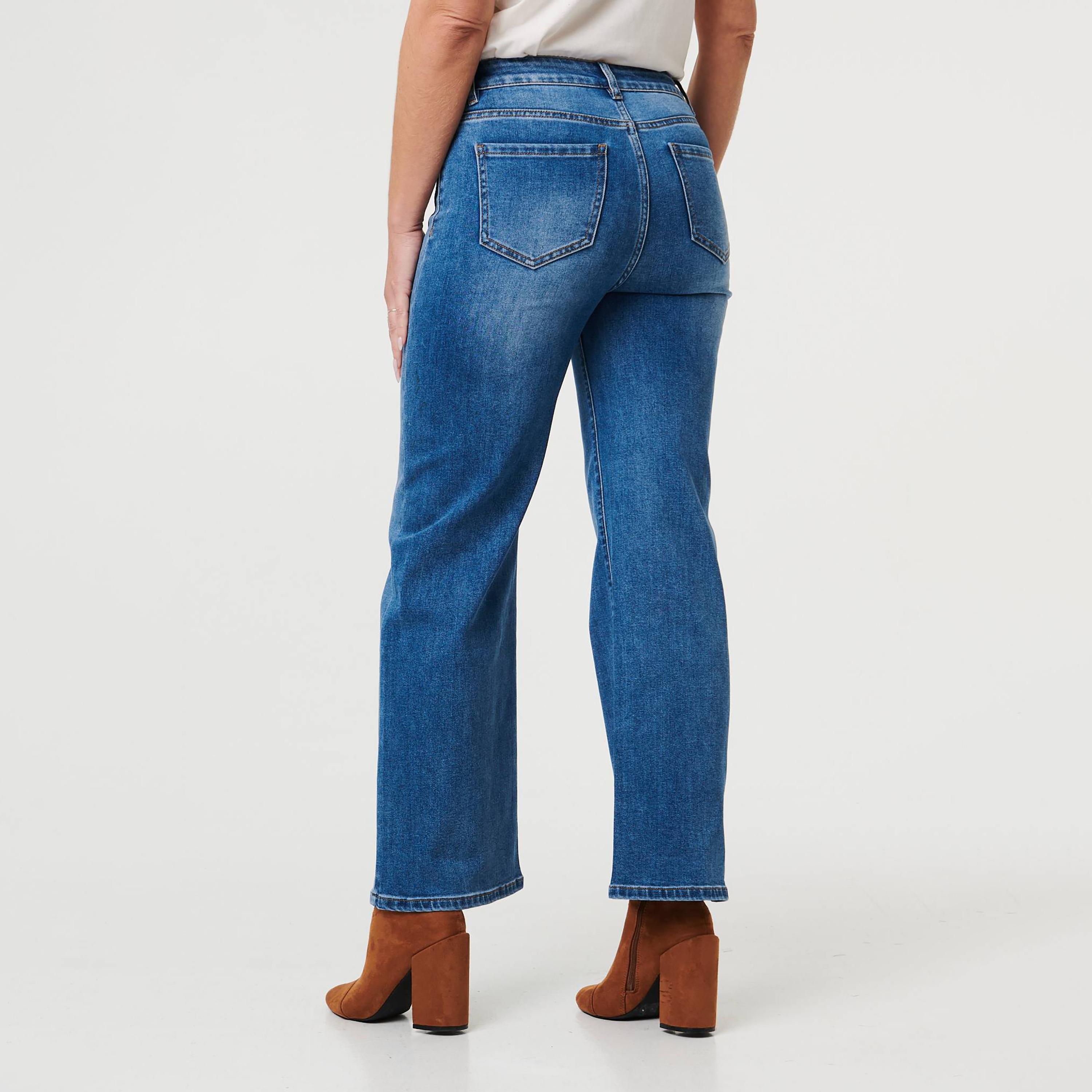Izabel London Blue Straight Women's Jeans-women-clothing-bottoms-jeans-image-4