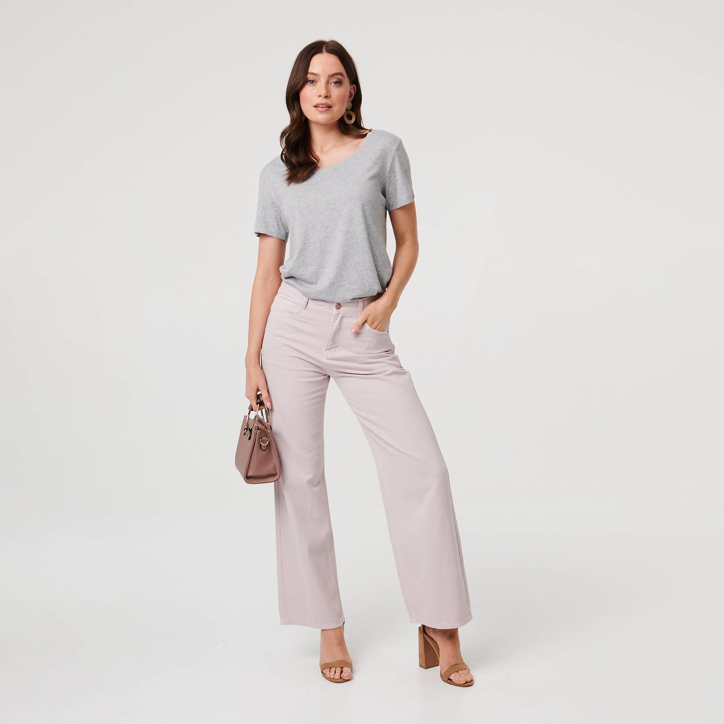 Izabel London Pink Cotton Straight Women's Jeans-women-clothing-bottoms-jeans-image-2