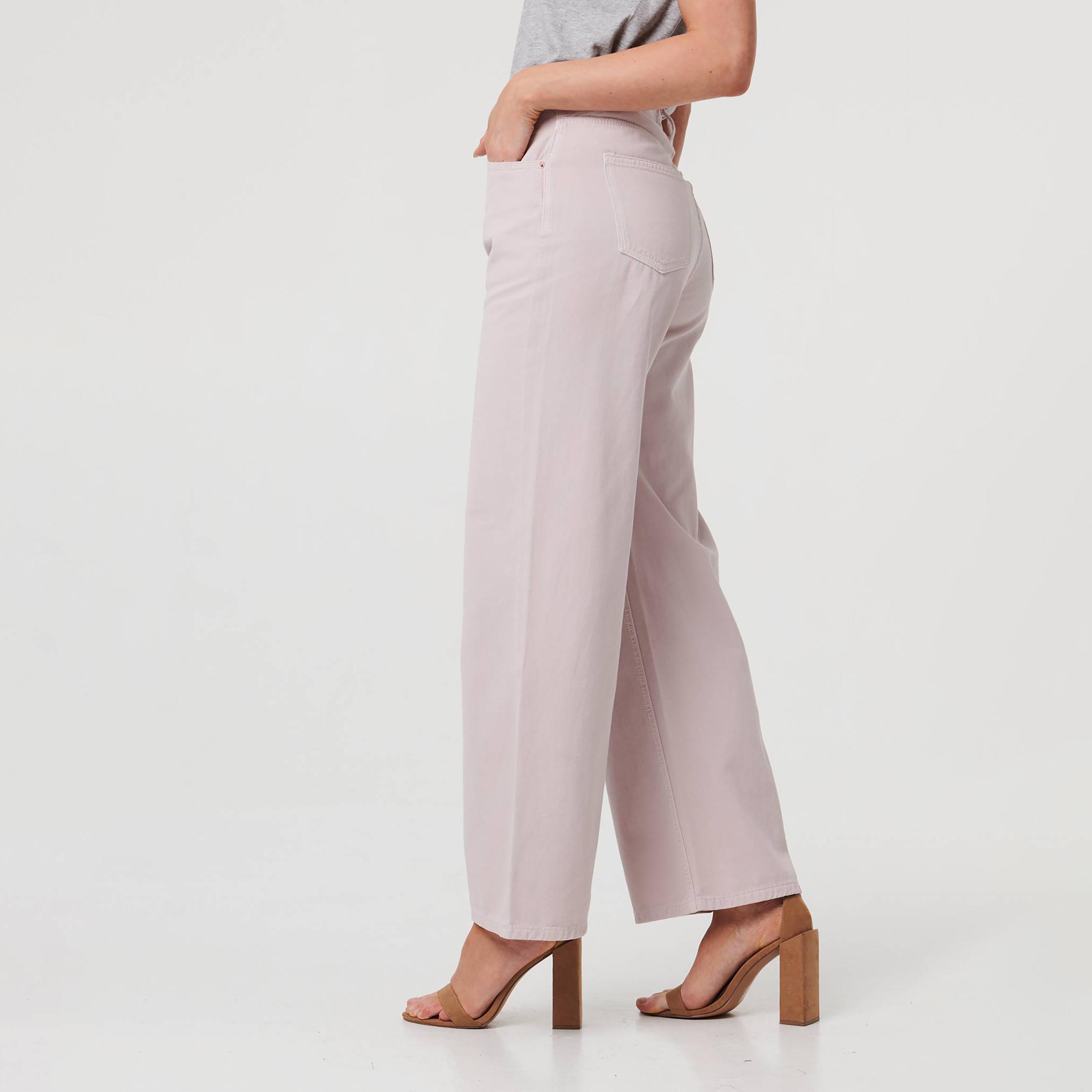 Izabel London Pink Cotton Straight Women's Jeans-women-clothing-bottoms-jeans-image-3