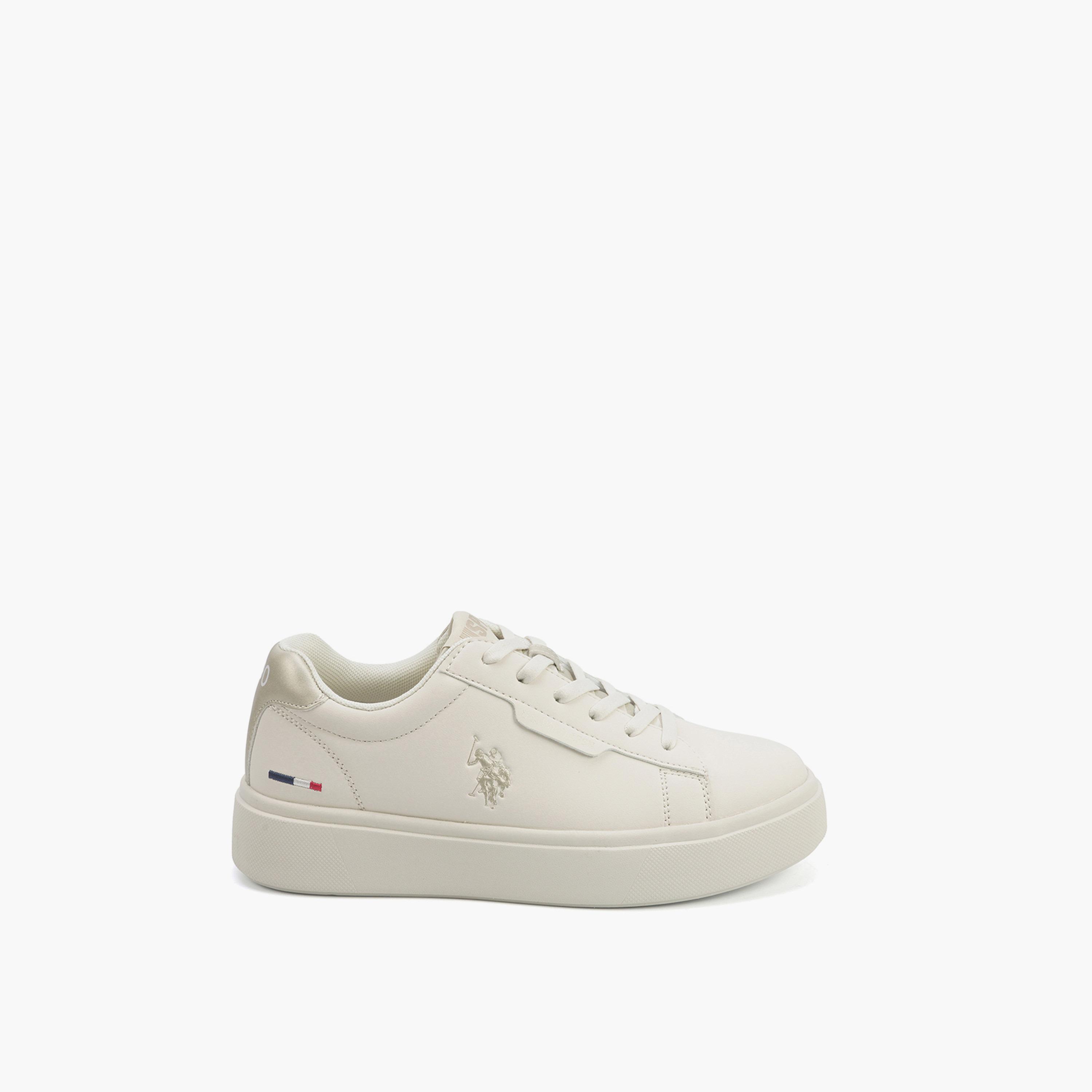 U.S. Polo Assn Women's Lace-Up Low Ankle Sneakers | PAMELA-GLB-5PR-WOMEN-OD-women-shoes-sneakers-image-2