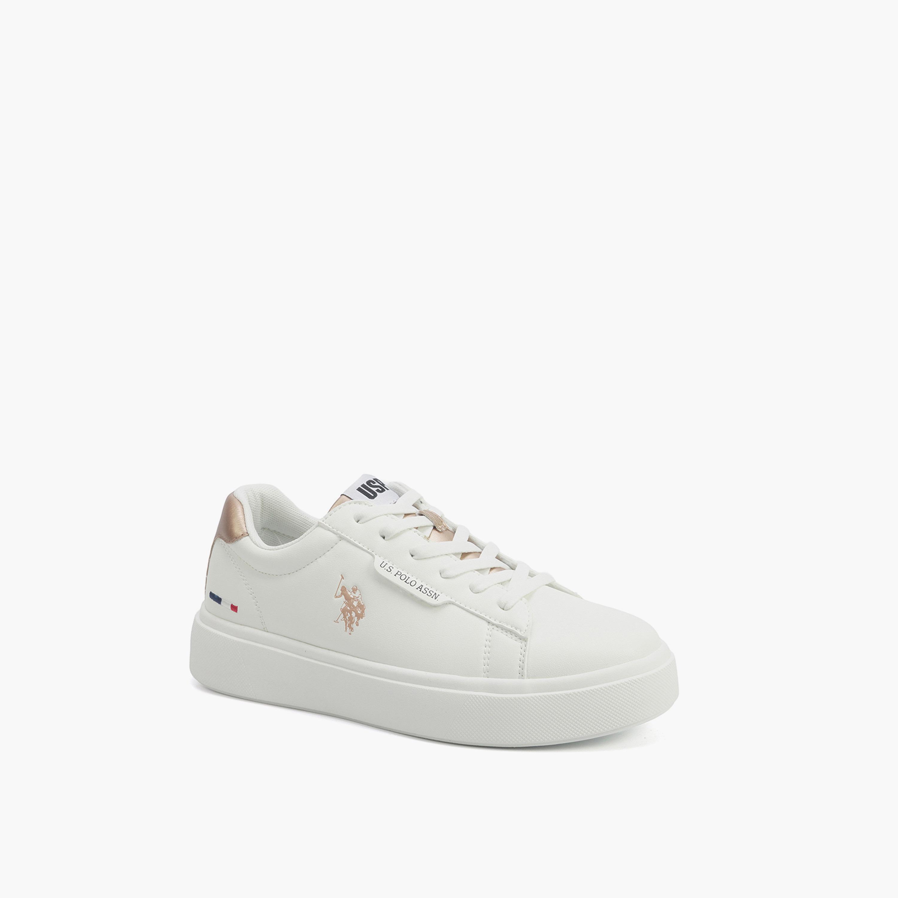 U.S. Polo Assn Women's Lace-Up Low Ankle Sneakers | PAMELA-GLB-5PR-WOMEN-OD-women-shoes-sneakers-image-1