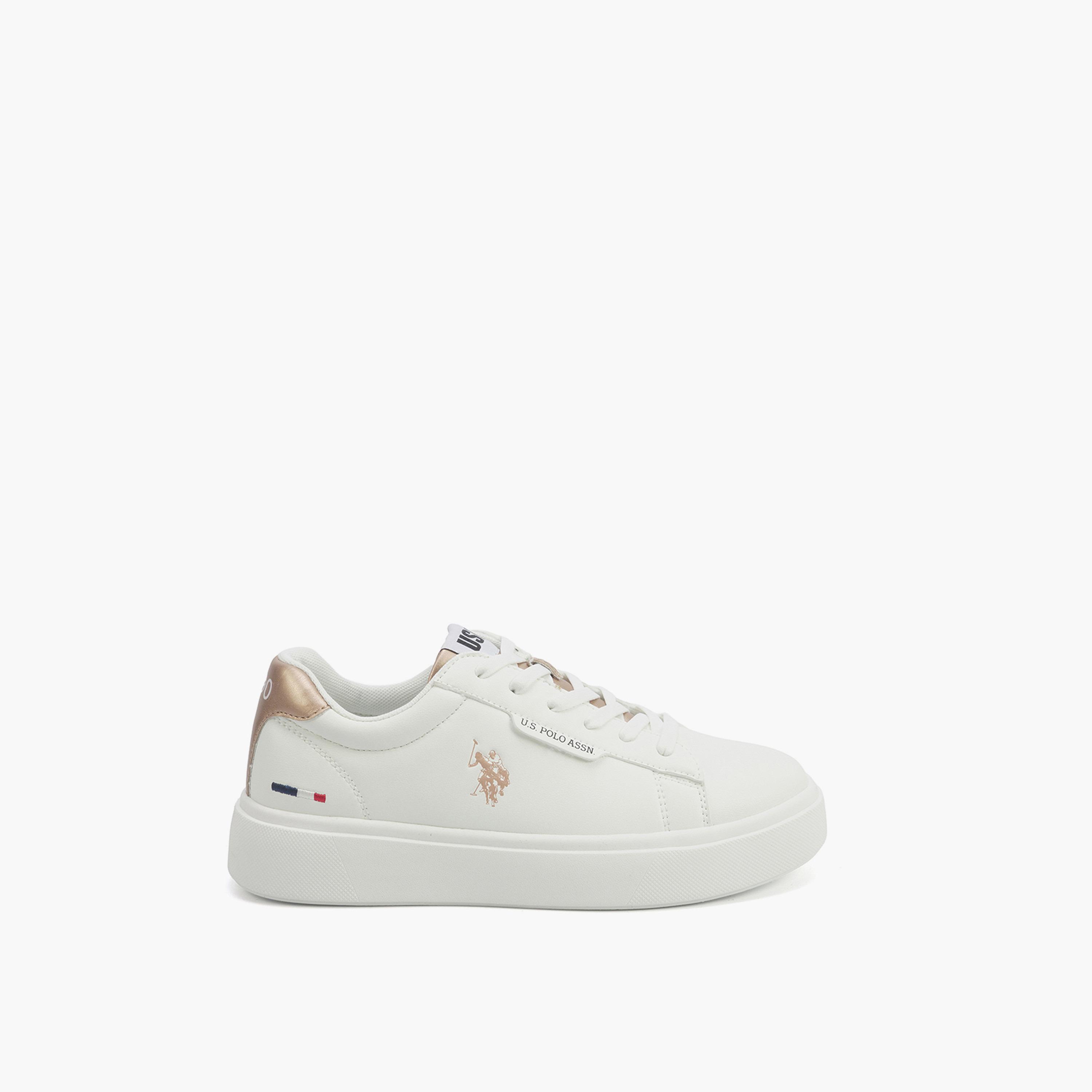 U.S. Polo Assn Women's Lace-Up Low Ankle Sneakers | PAMELA-GLB-5PR-WOMEN-OD-women-shoes-sneakers-image-2