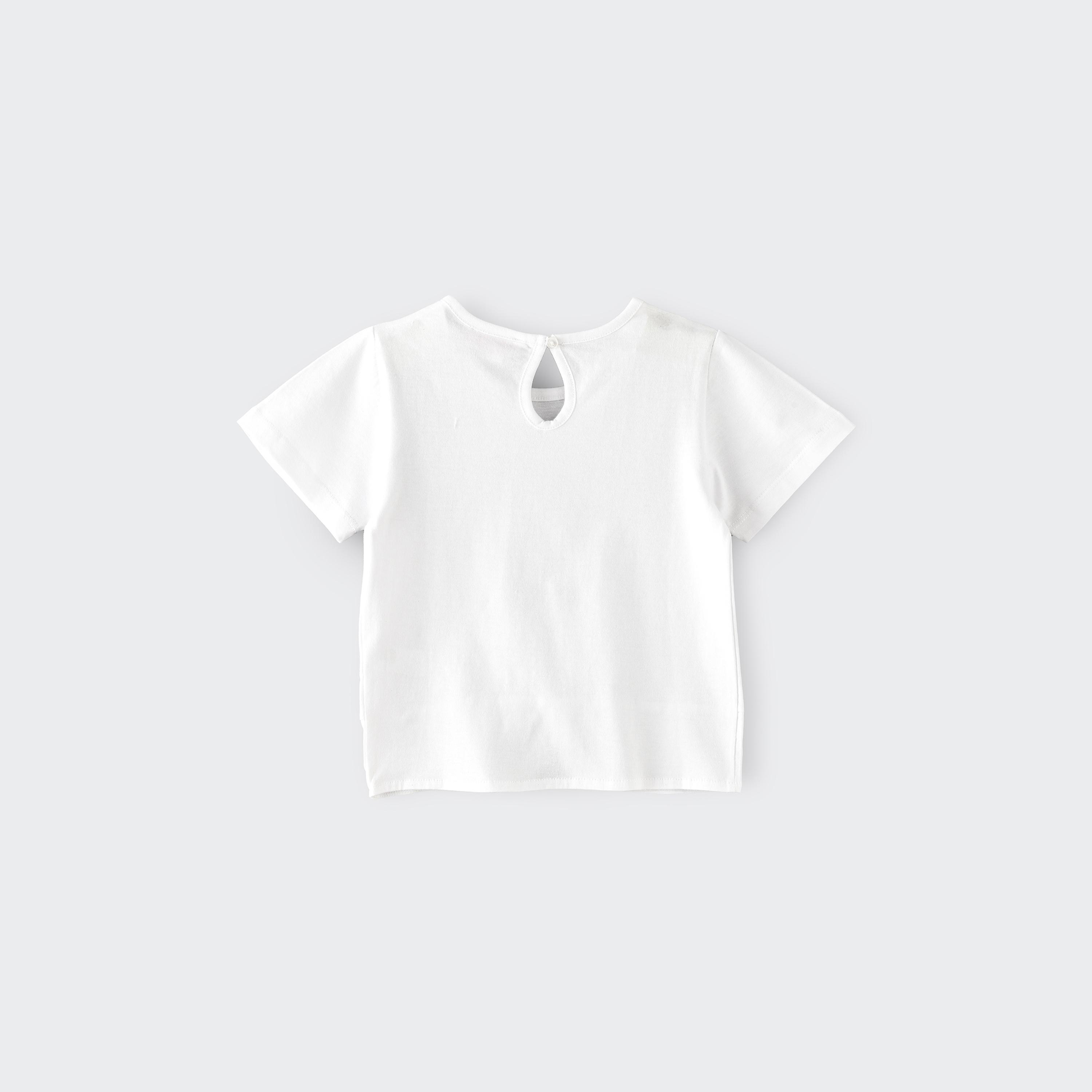 تي شيرت بأكمام قصيرة فلورال من يونيك كيدز-girls-clothing-tshirts-image-2