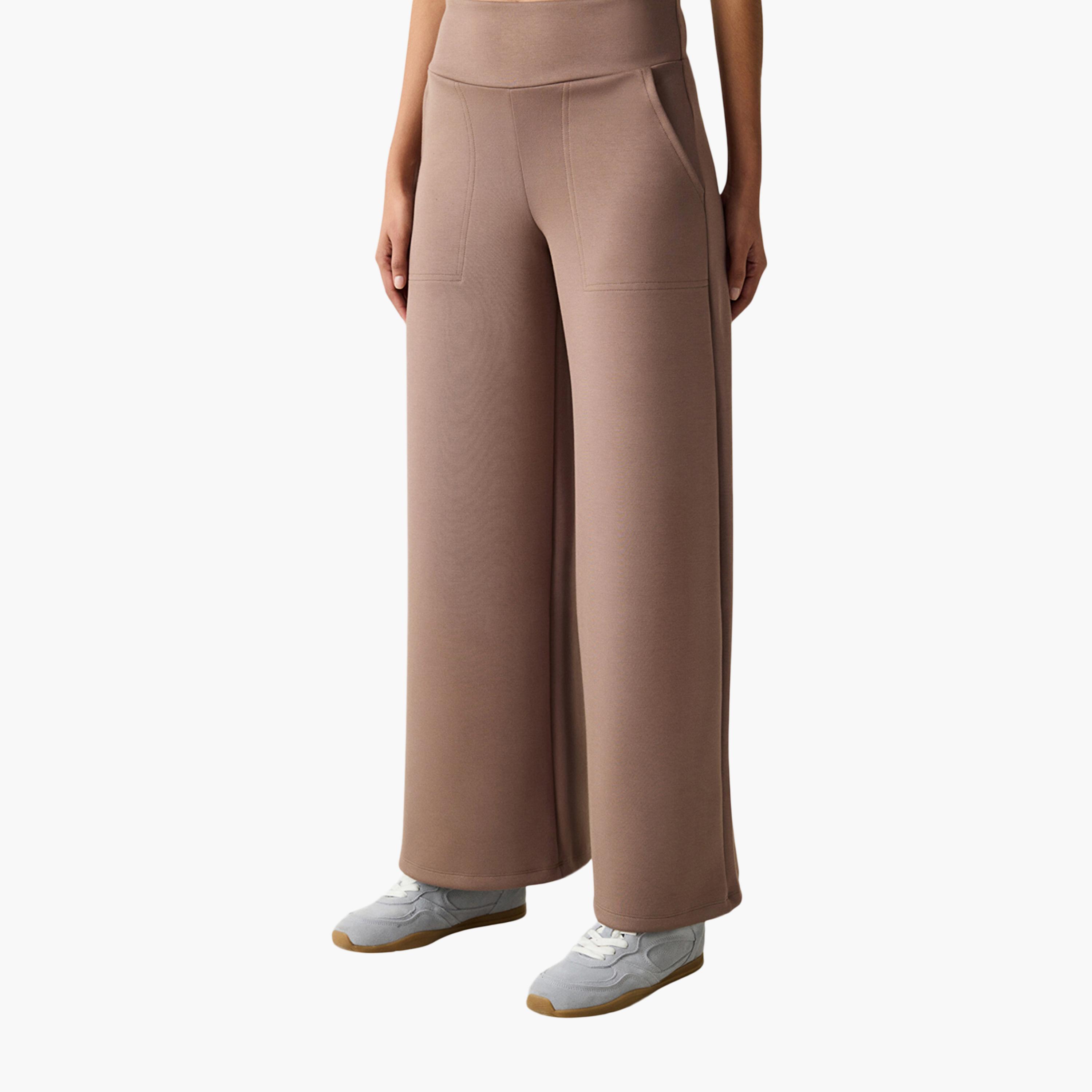 Penti Brown Wide Leg Women's Trousers-women-clothing-bottoms-trousers-image-2